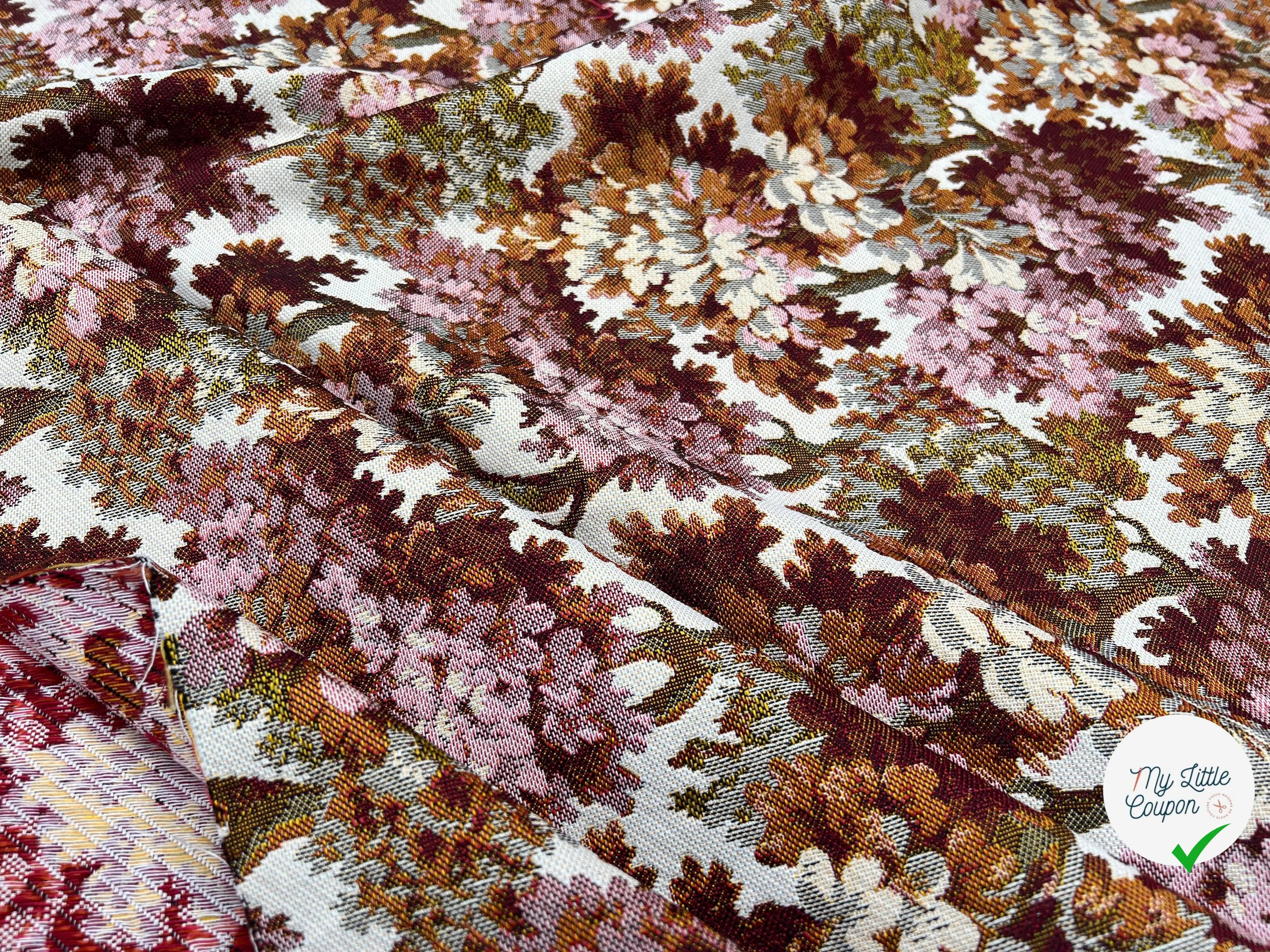 JACQUARD TISSÉ TEINT AUBUSSON ALLOVER ROUX - My Little Coupon