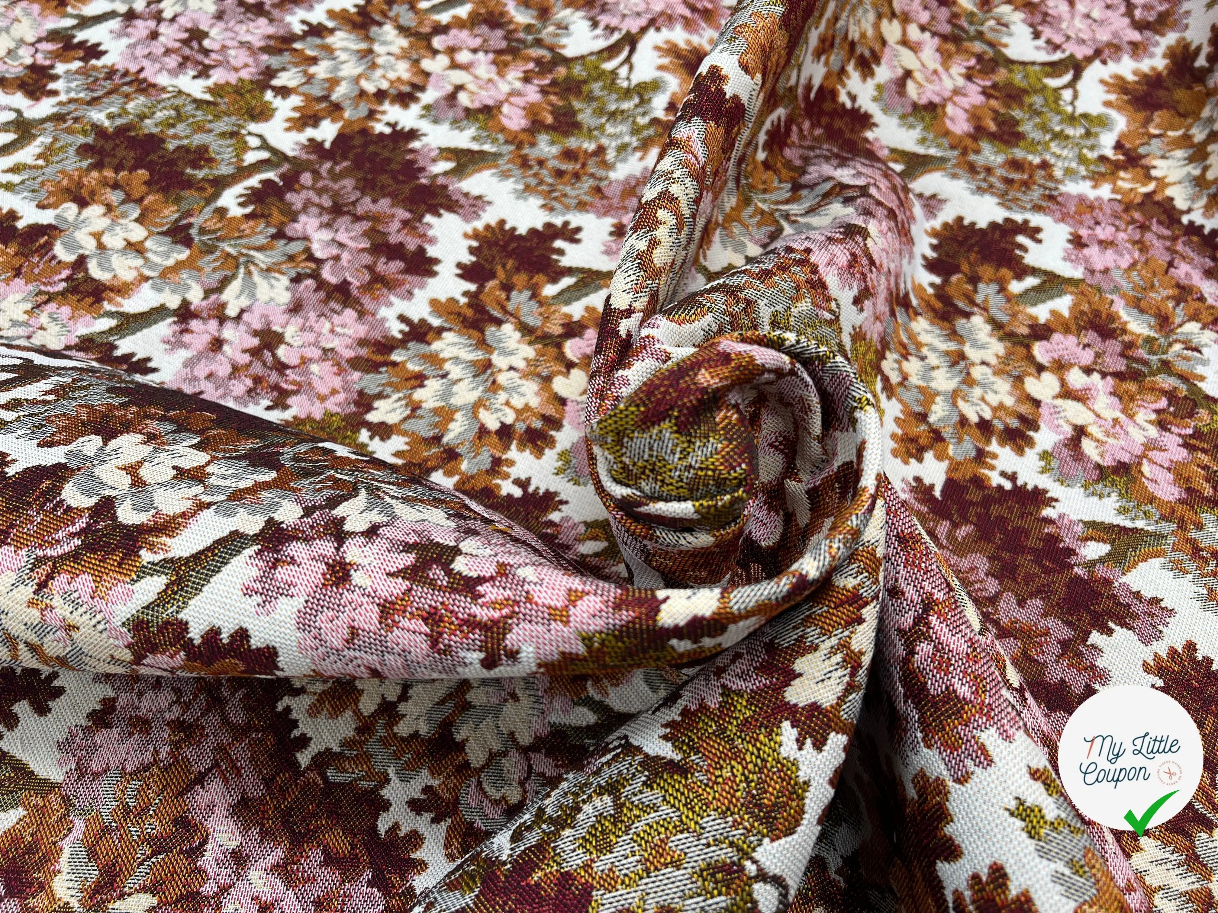 JACQUARD AUBUSSON DYED TISSUE ALL OVER RUST - My Little Coupon