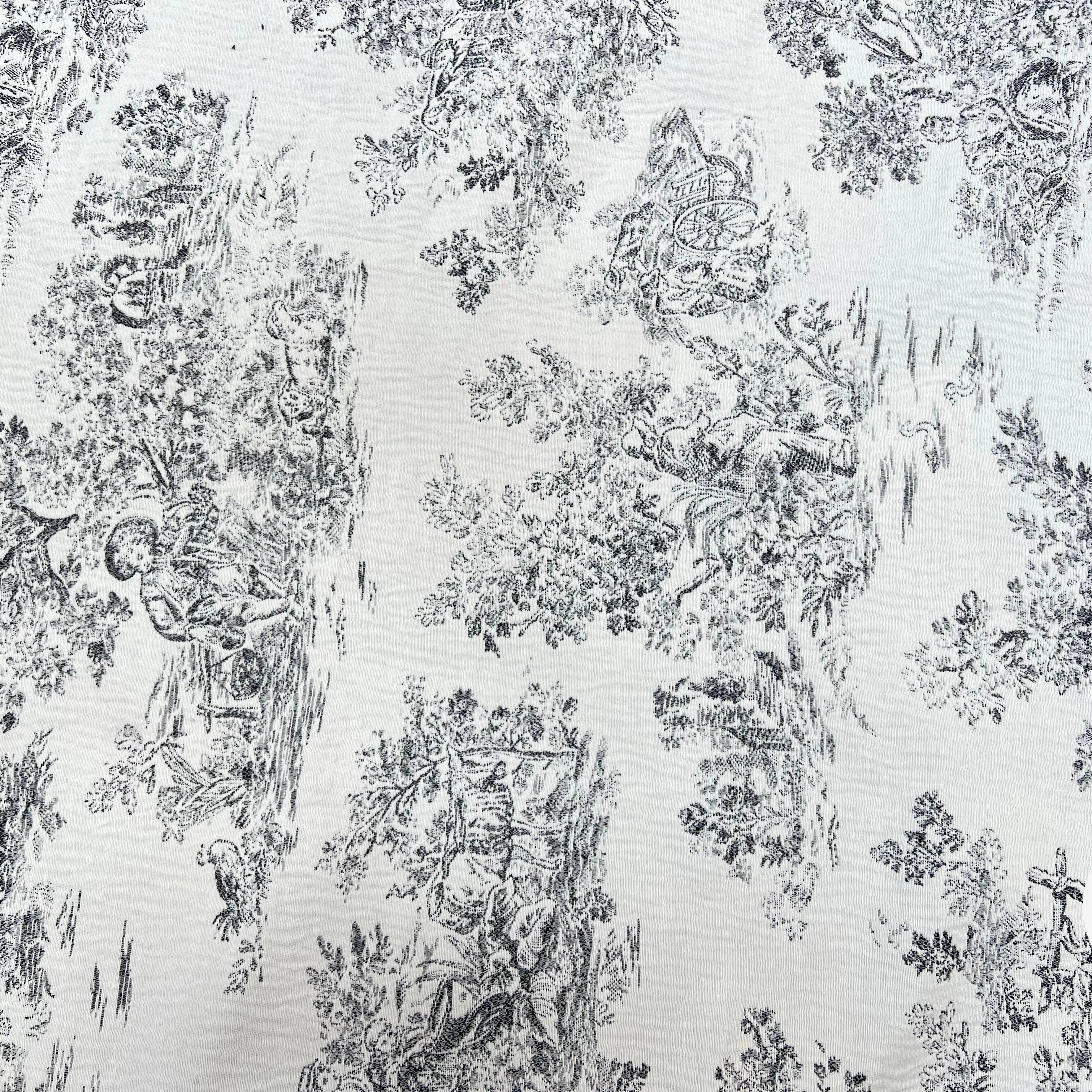 JACQUARD TISSÉ TEINT COLLINE ALLOVER ANTHRACITE - My Little Coupon