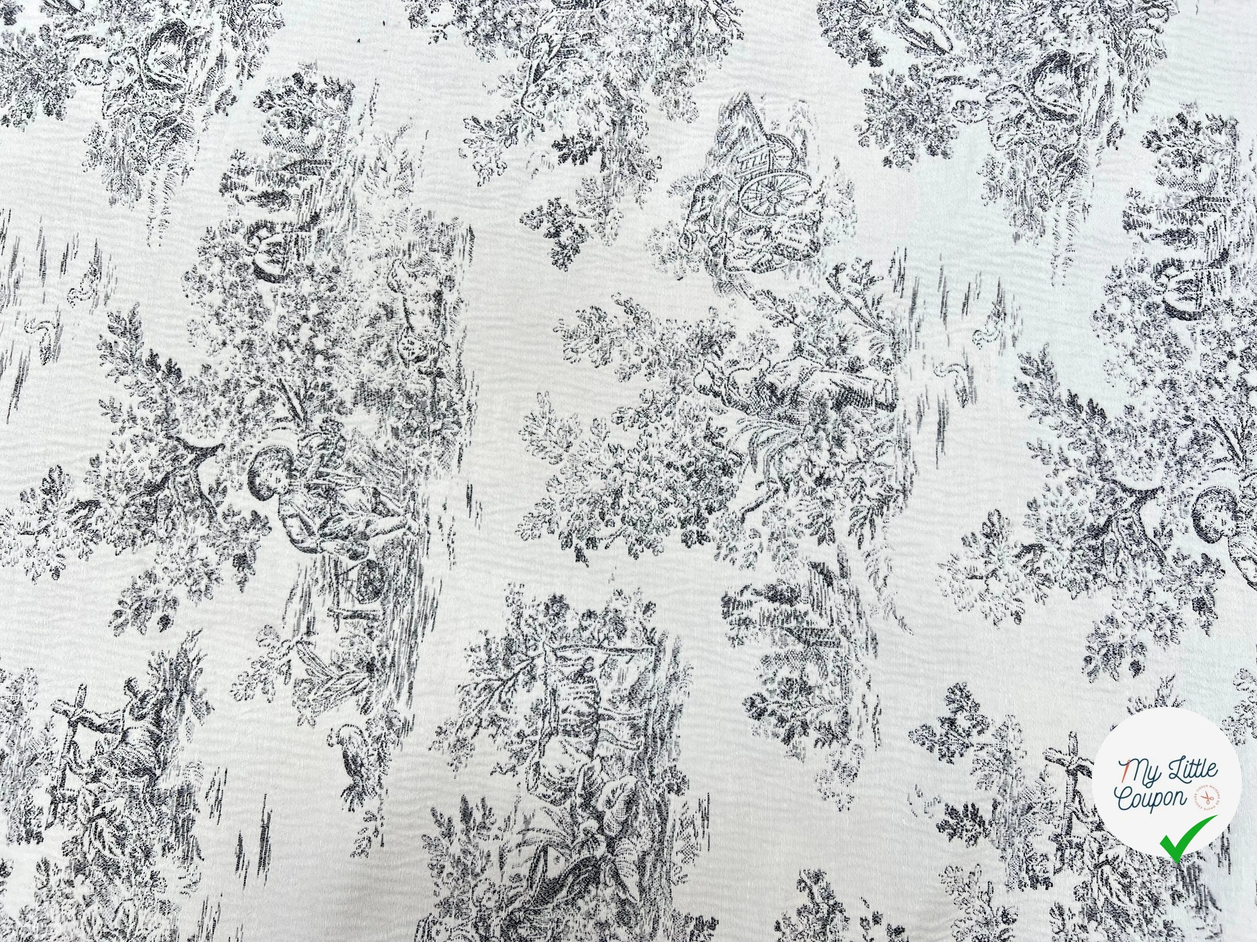 JACQUARD TISSÉ TEINT COLLINE ALLOVER ANTHRACITE - My Little Coupon