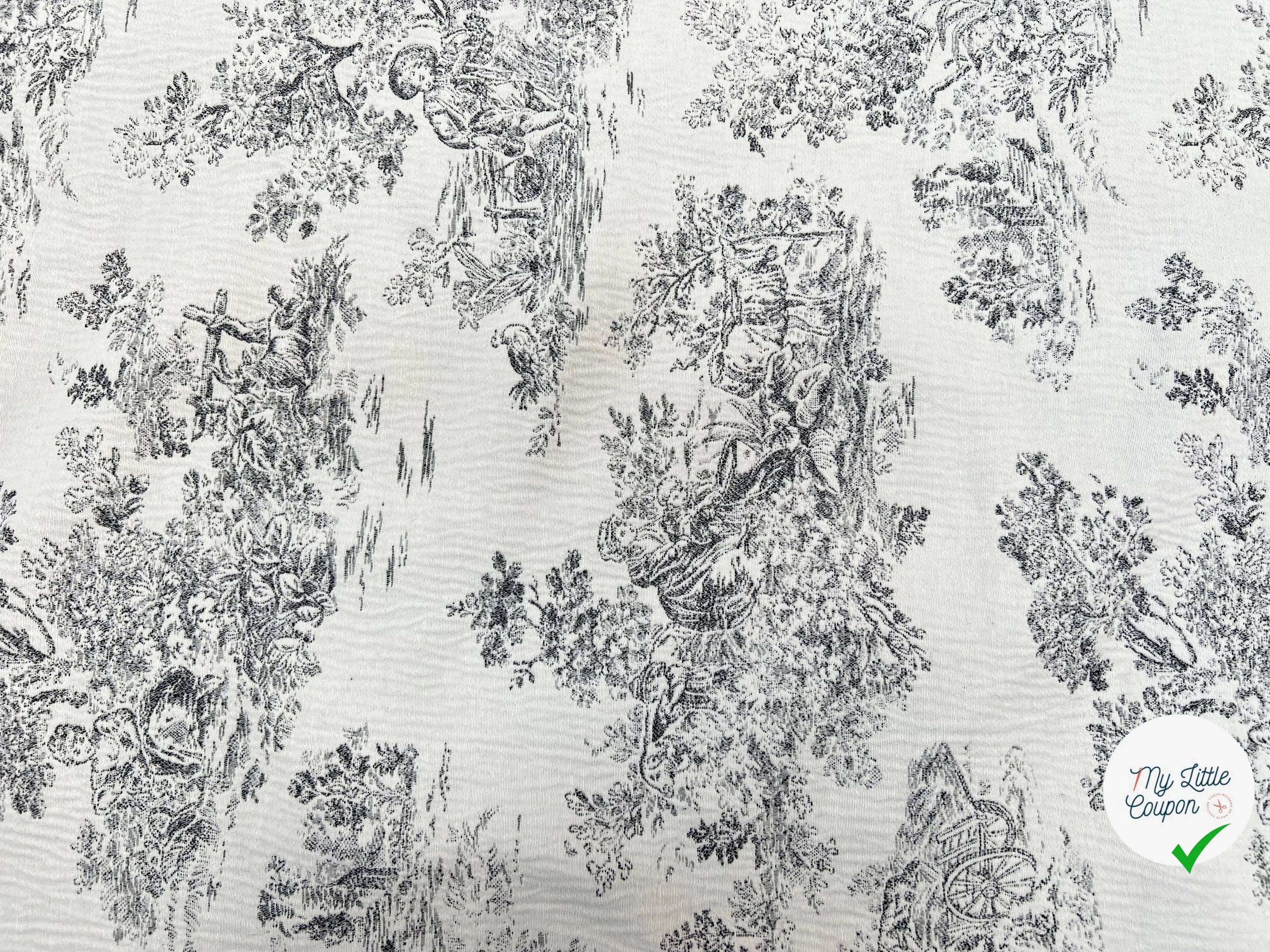 JACQUARD TISSÉ TEINT COLLINE ALLOVER ANTHRACITE - My Little Coupon