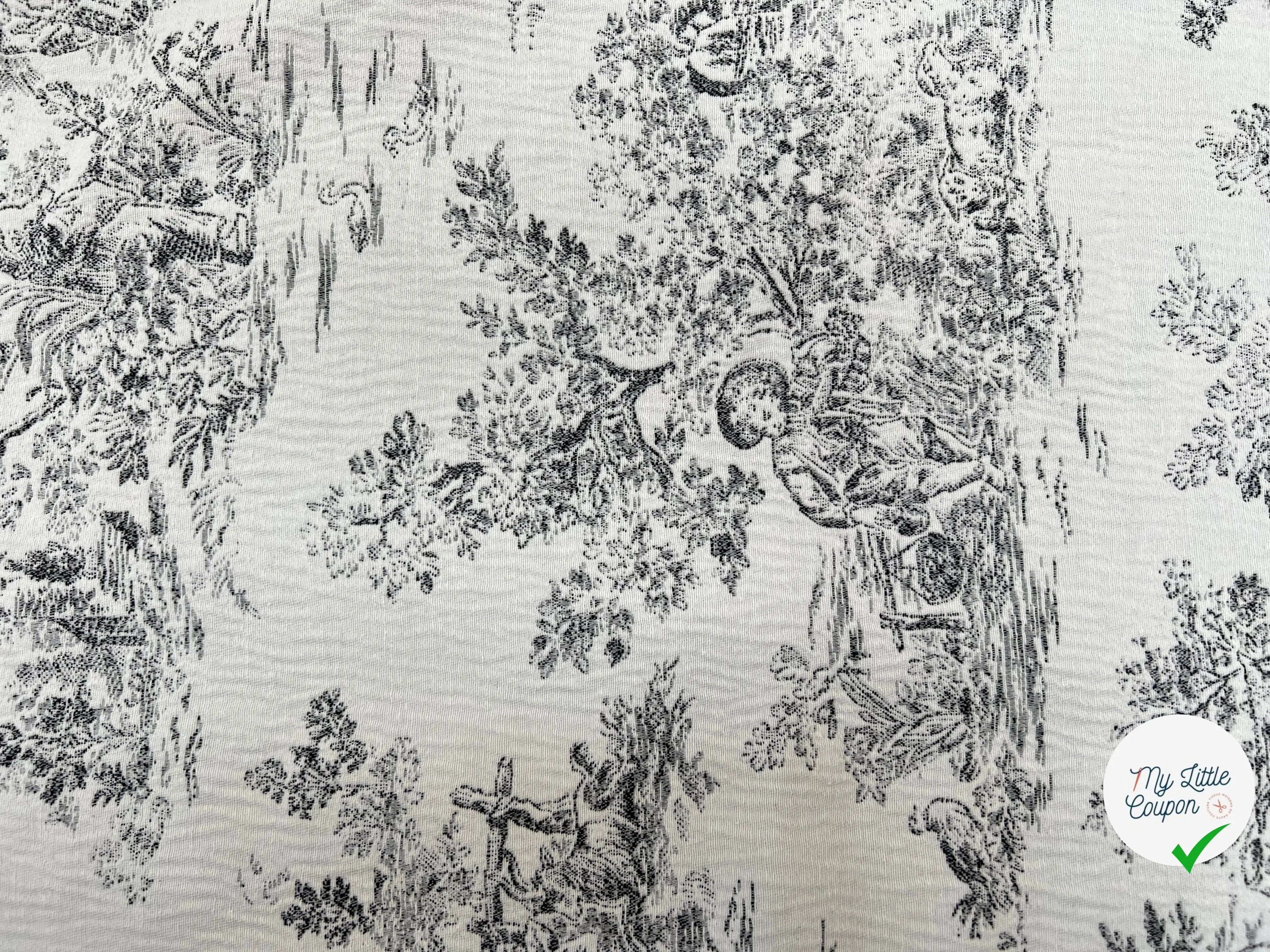 JACQUARD TISSÉ TEINT COLLINE ALLOVER ANTHRACITE - My Little Coupon
