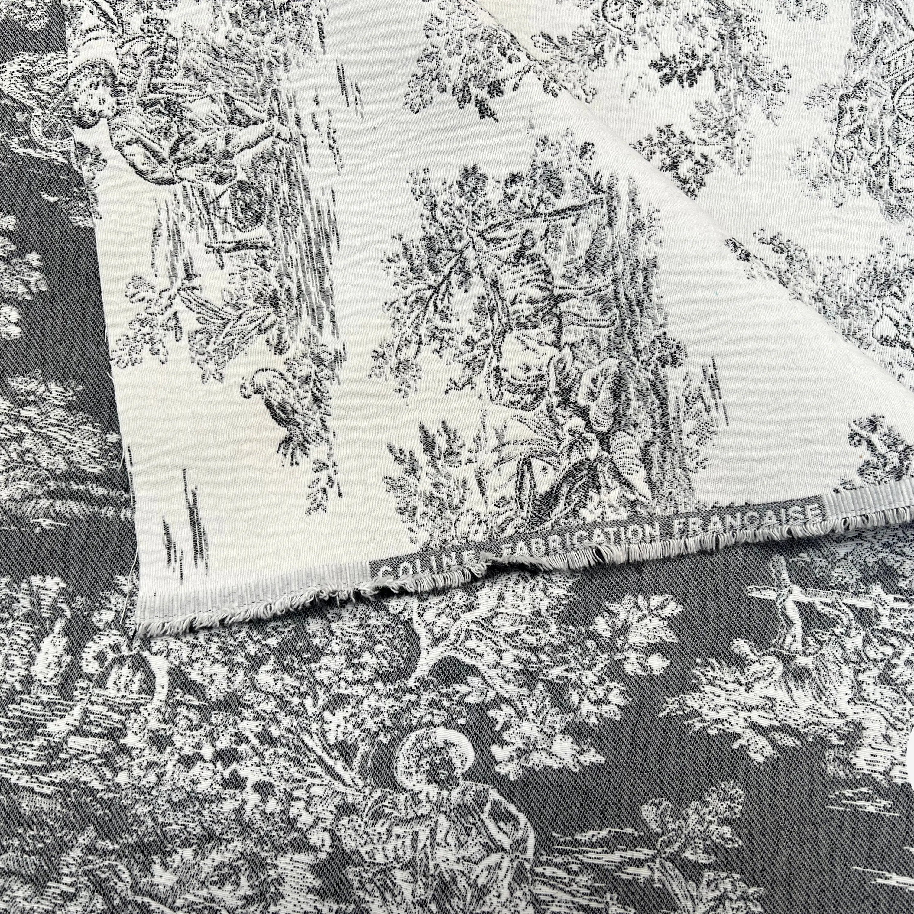 JACQUARD TISSÉ TEINT COLLINE ALLOVER ANTHRACITE - My Little Coupon