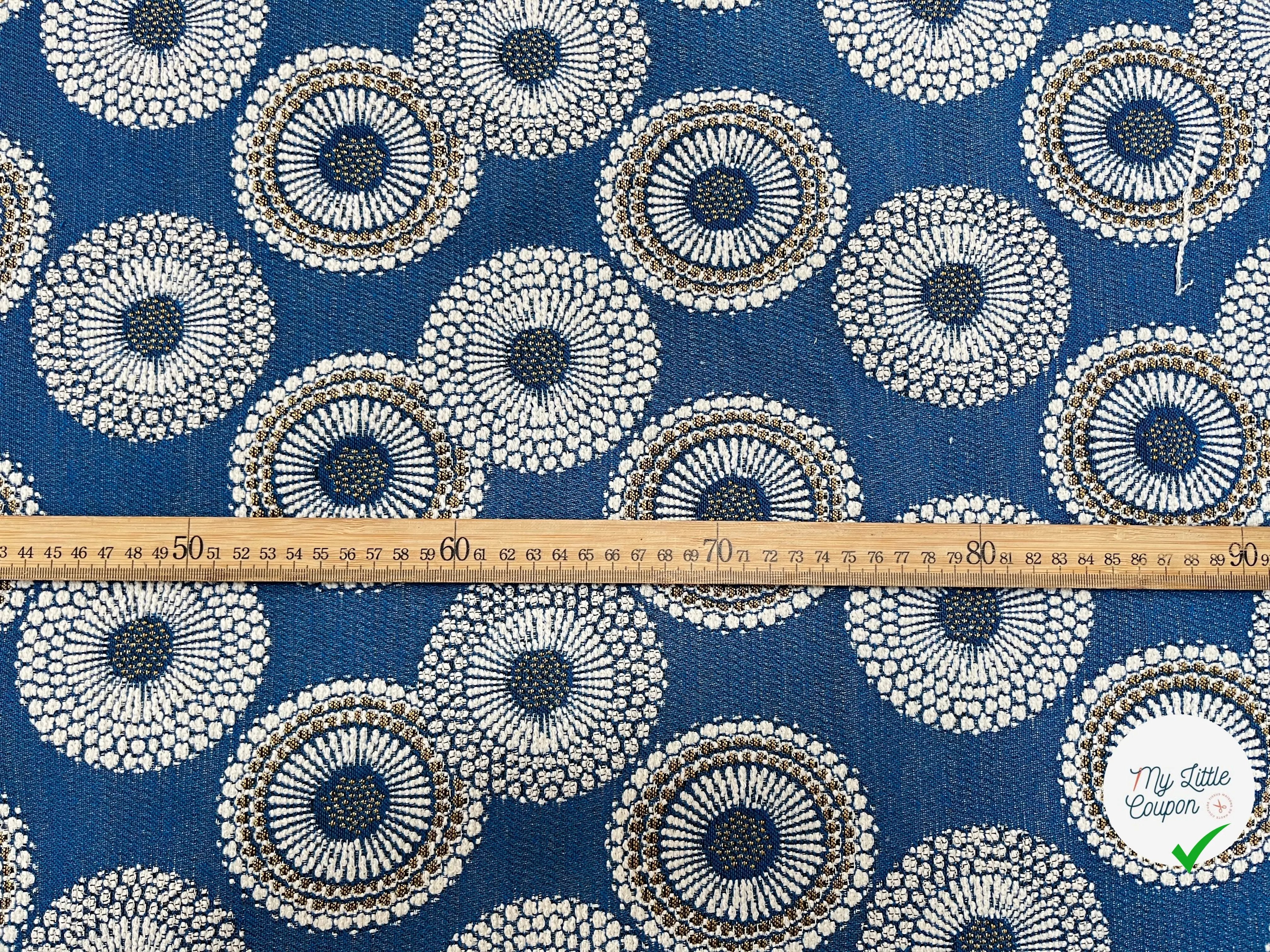 JACQUARD TISSÉ TEINT JOJOBA ALLOVER BLEU - My Little Coupon