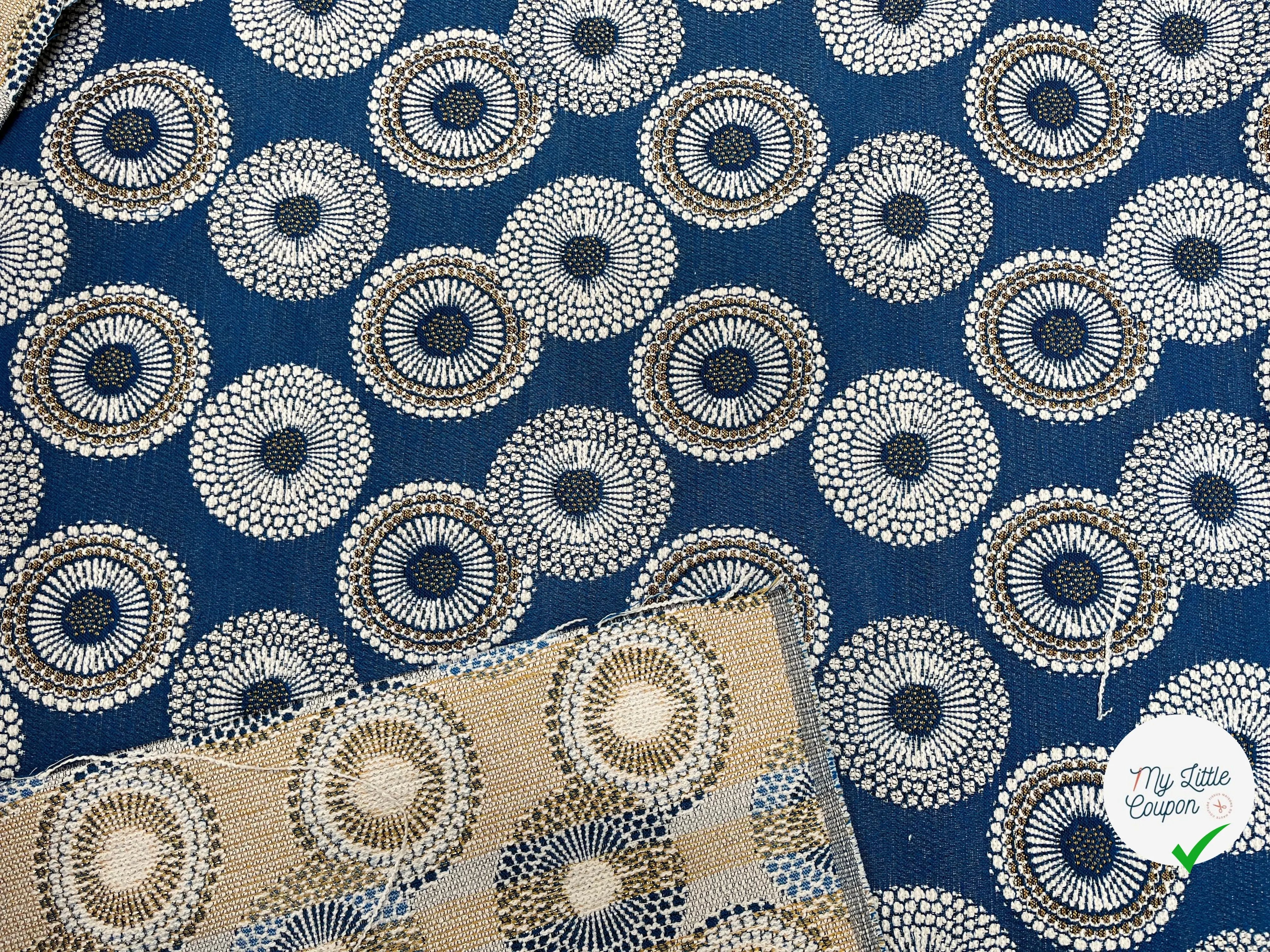 JACQUARD TISSÉ TEINT JOJOBA ALLOVER BLEU - My Little Coupon