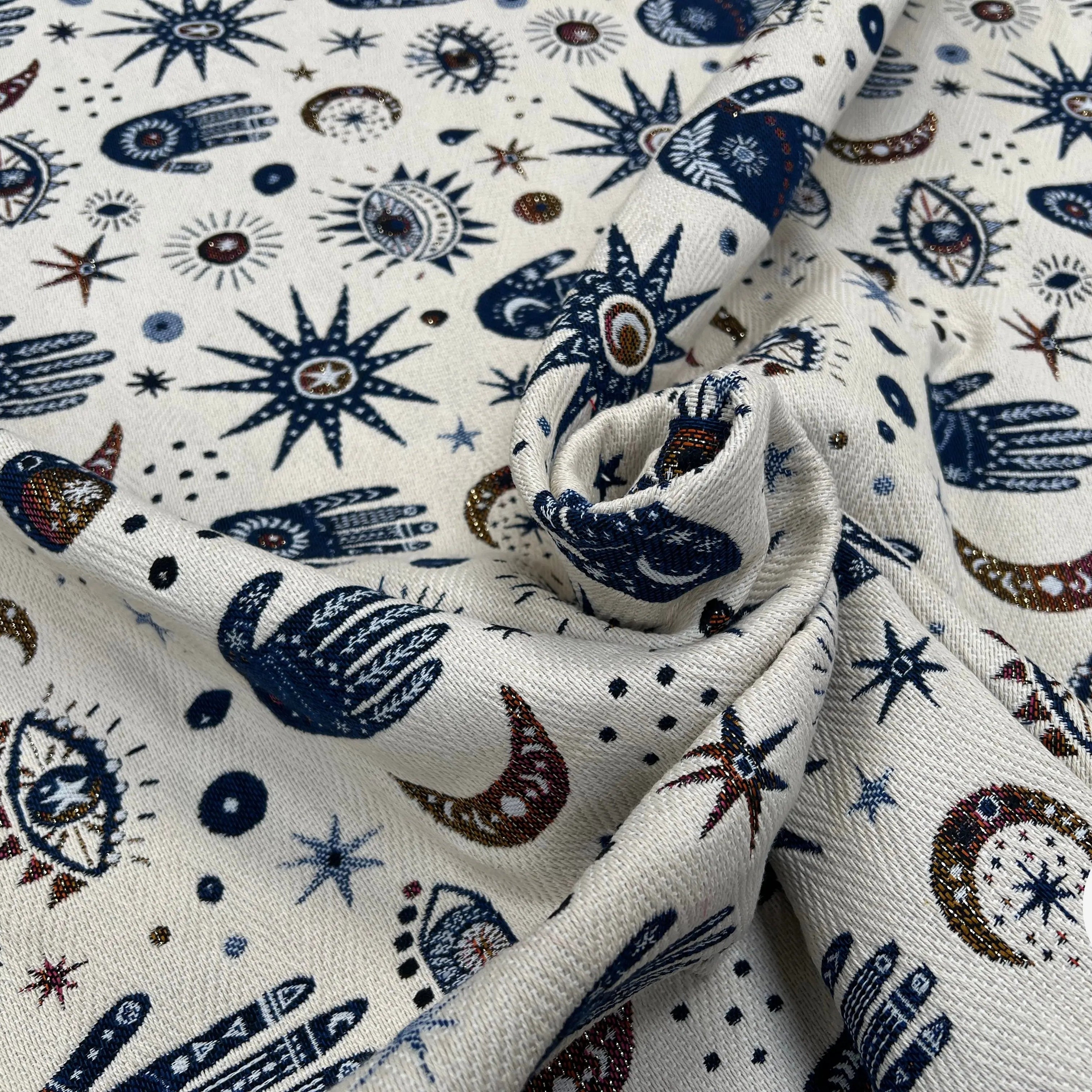 JACQUARD TISSÉ TEINT NAMASTE ALLOVER BLANC - My Little Coupon