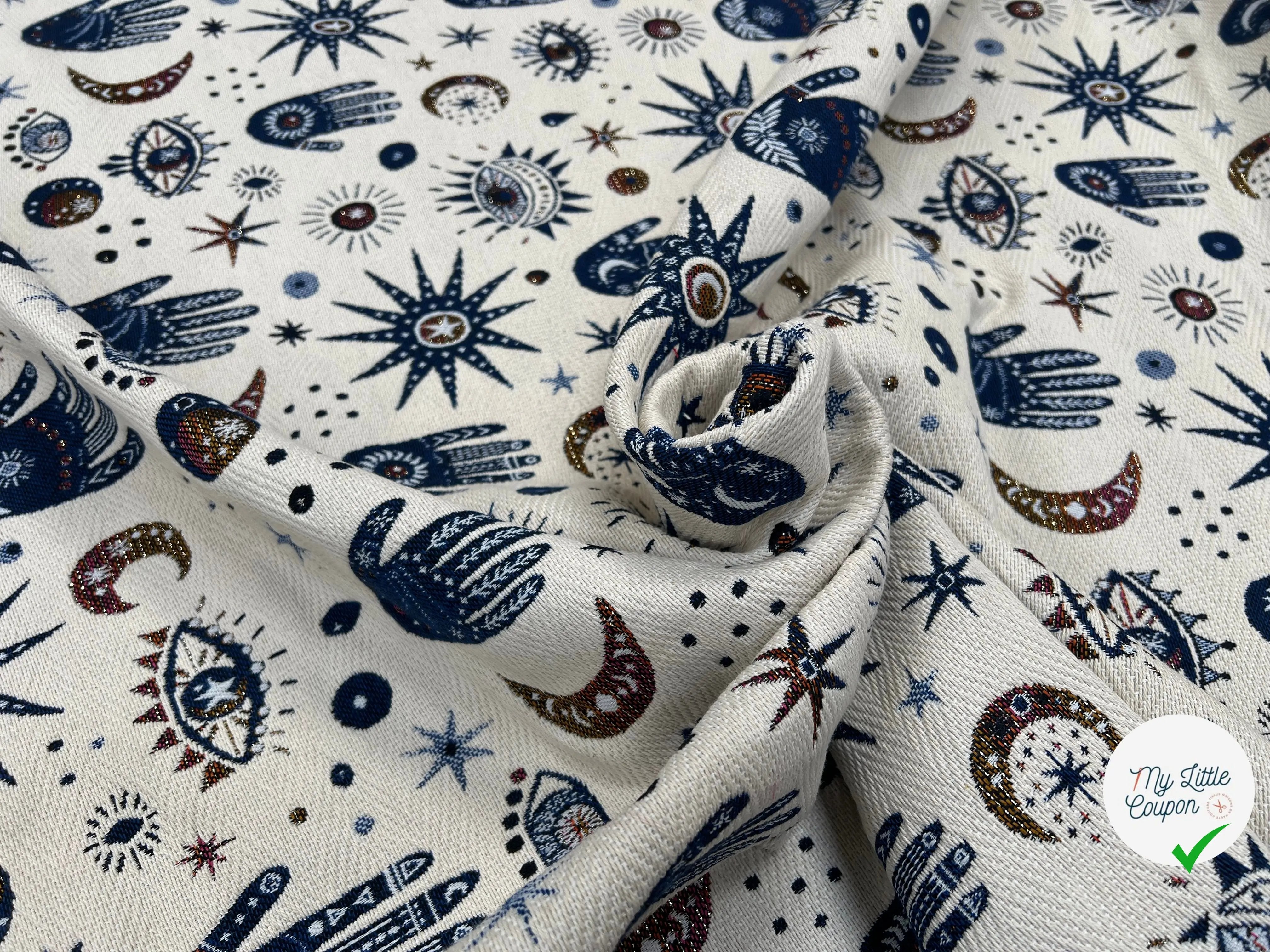 JACQUARD TISSÉ TEINT NAMASTE ALLOVER BLANC - My Little Coupon