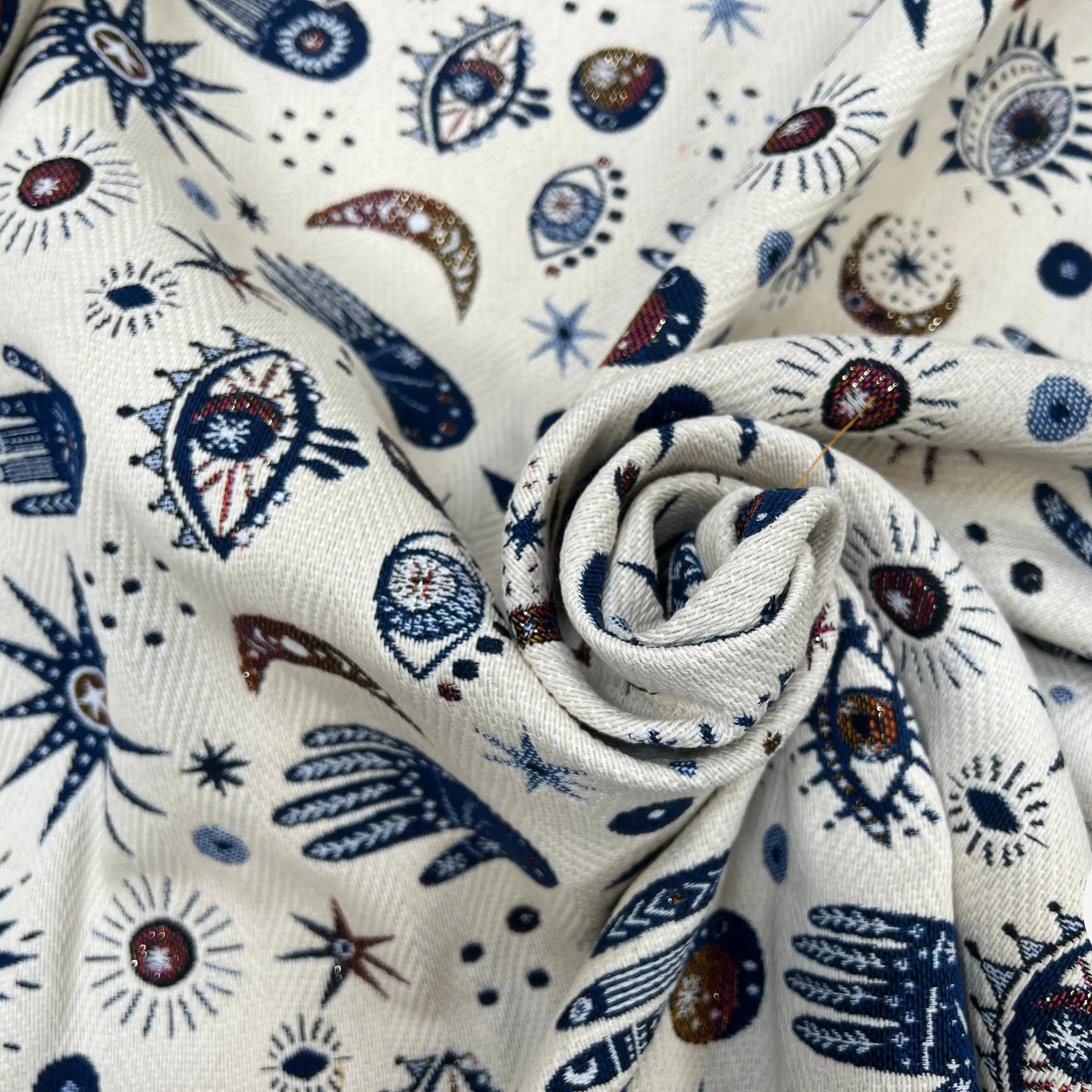 JACQUARD TISSÉ TEINT NAMASTE ALLOVER BLANC - My Little Coupon