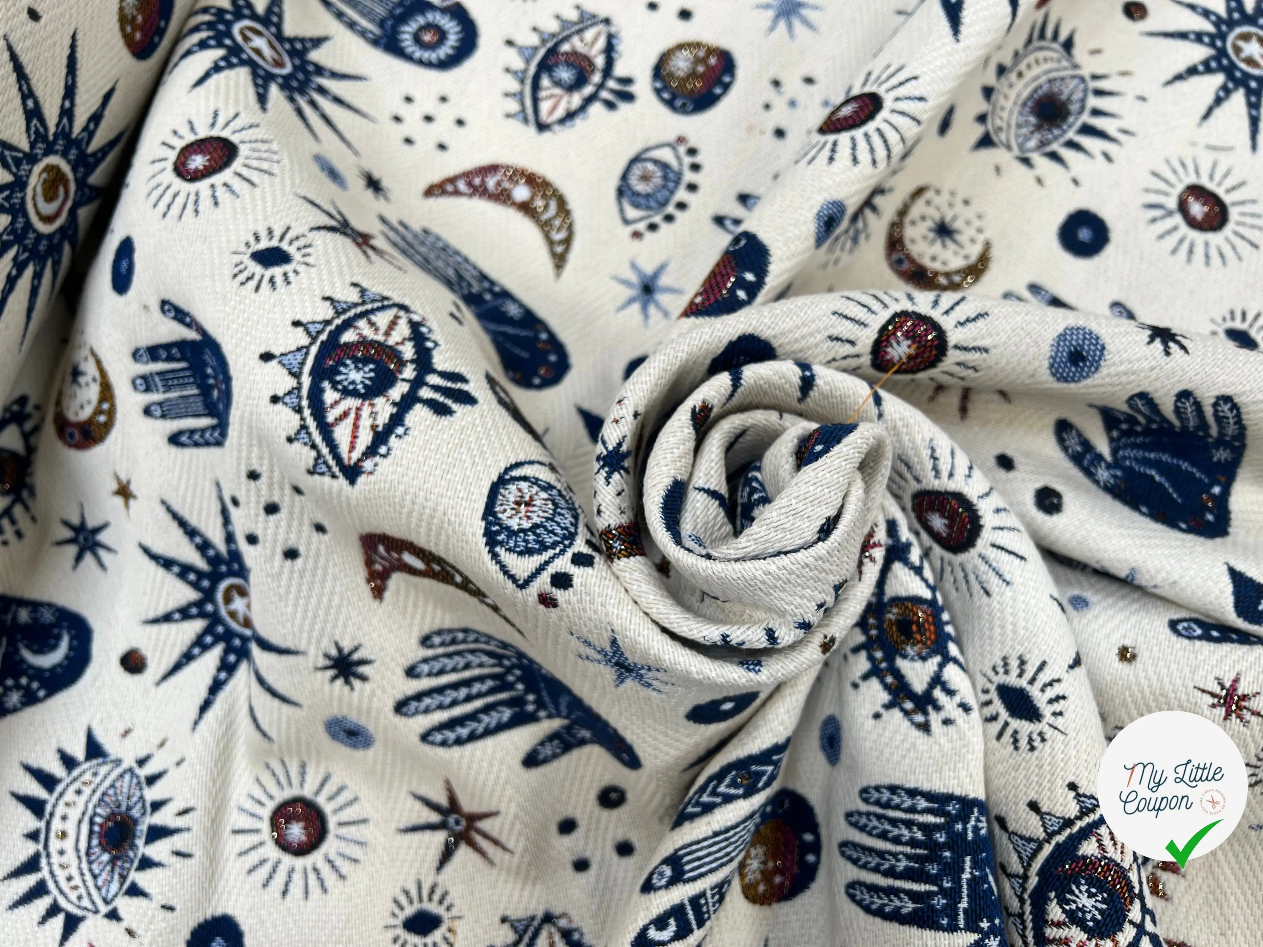 JACQUARD TISSÉ TEINT NAMASTE ALLOVER BLANC - My Little Coupon