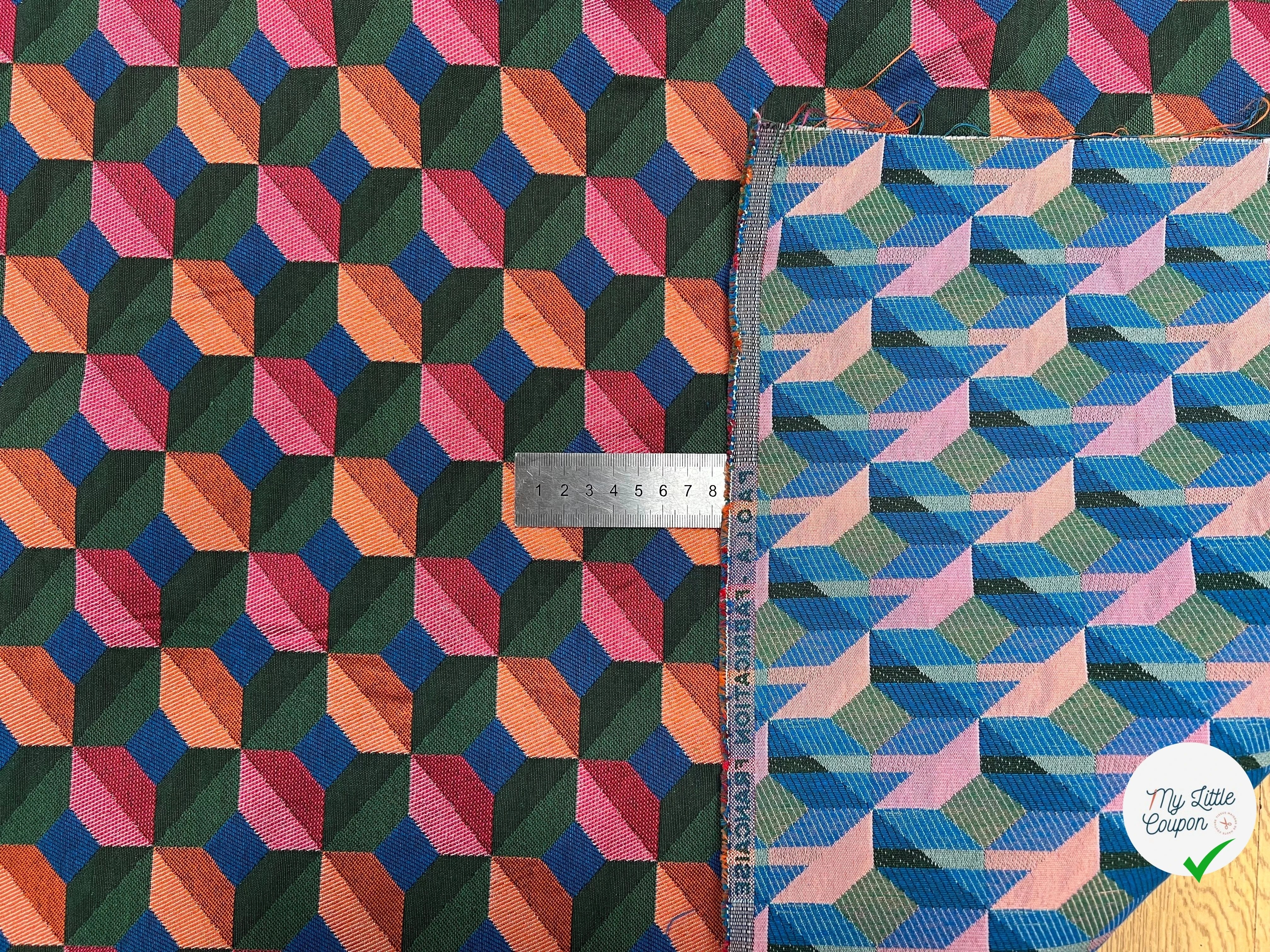 JACQUARD TISSÉ TEINT PAOLA ALLOVER VERT FUCHSIA - My Little Coupon