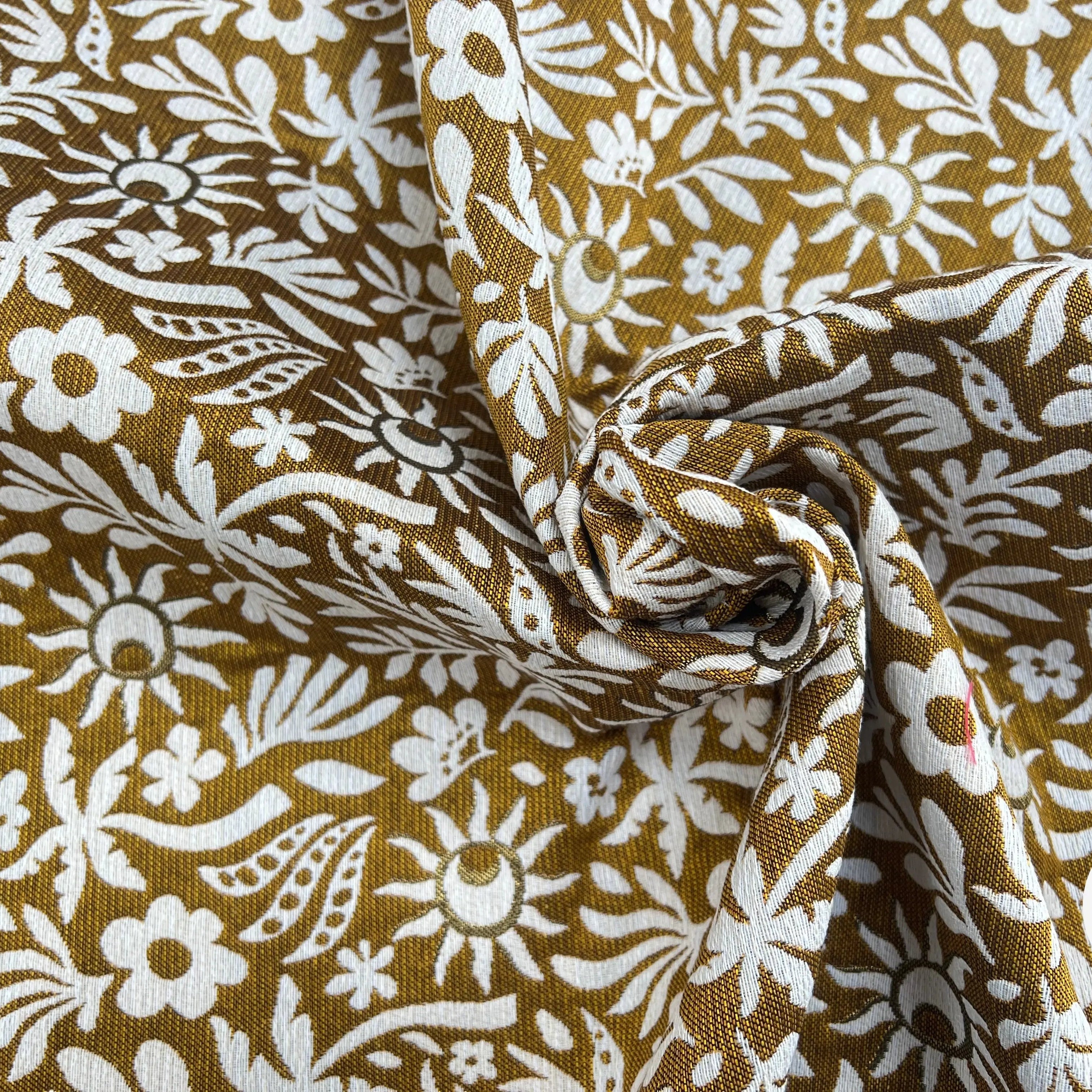 JACQUARD TISSÉ TEINT SUNLIGHT ALLOVER JAUNE - My Little Coupon