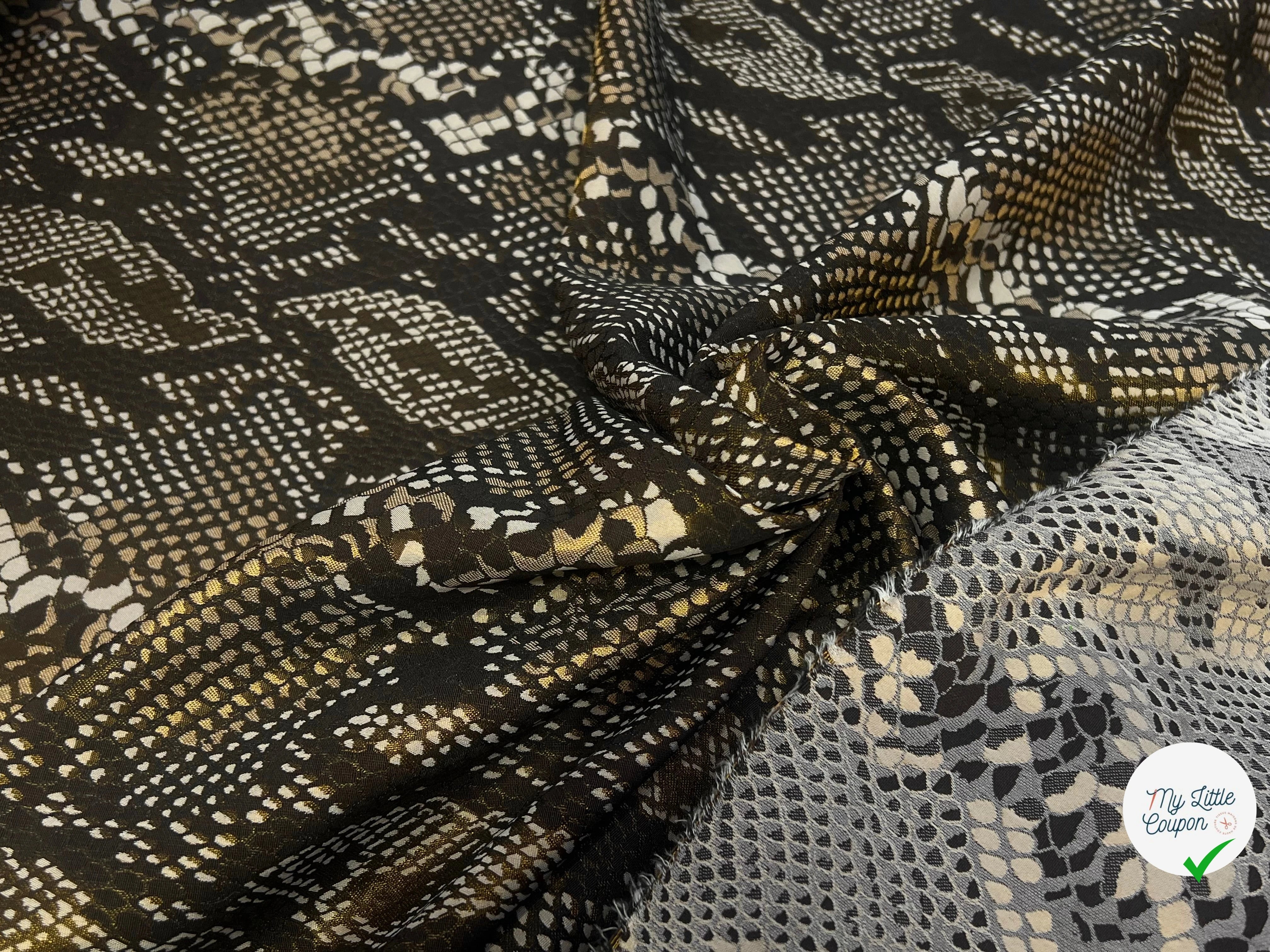 JACUQARD SERPENT DORÉE CUIVRE 19% COTON - My Little Coupon
