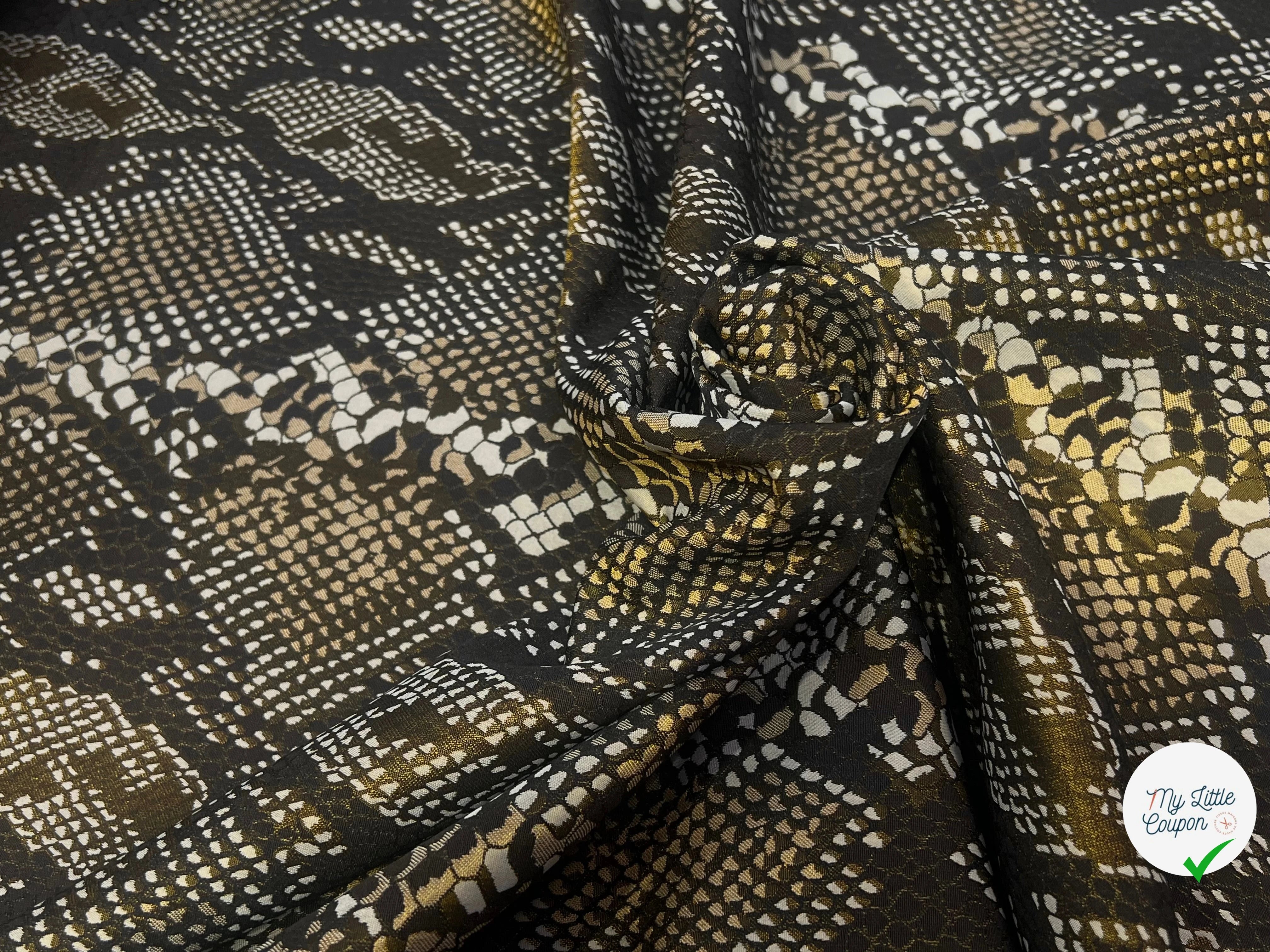 JACUQARD SERPENT DORÉE CUIVRE 19% COTON - My Little Coupon