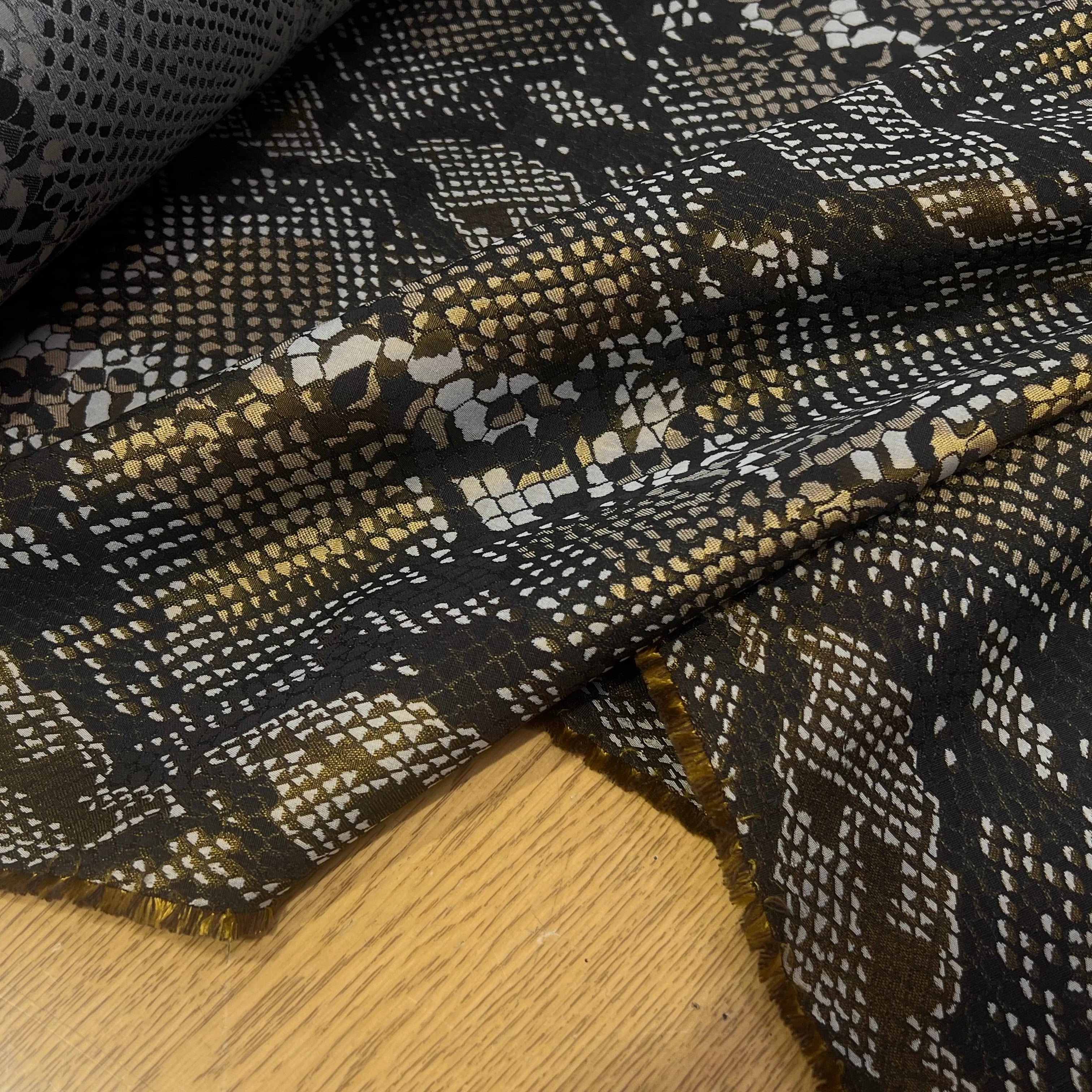 JACUQARD SERPENT DORÉE CUIVRE 19% COTON - My Little Coupon