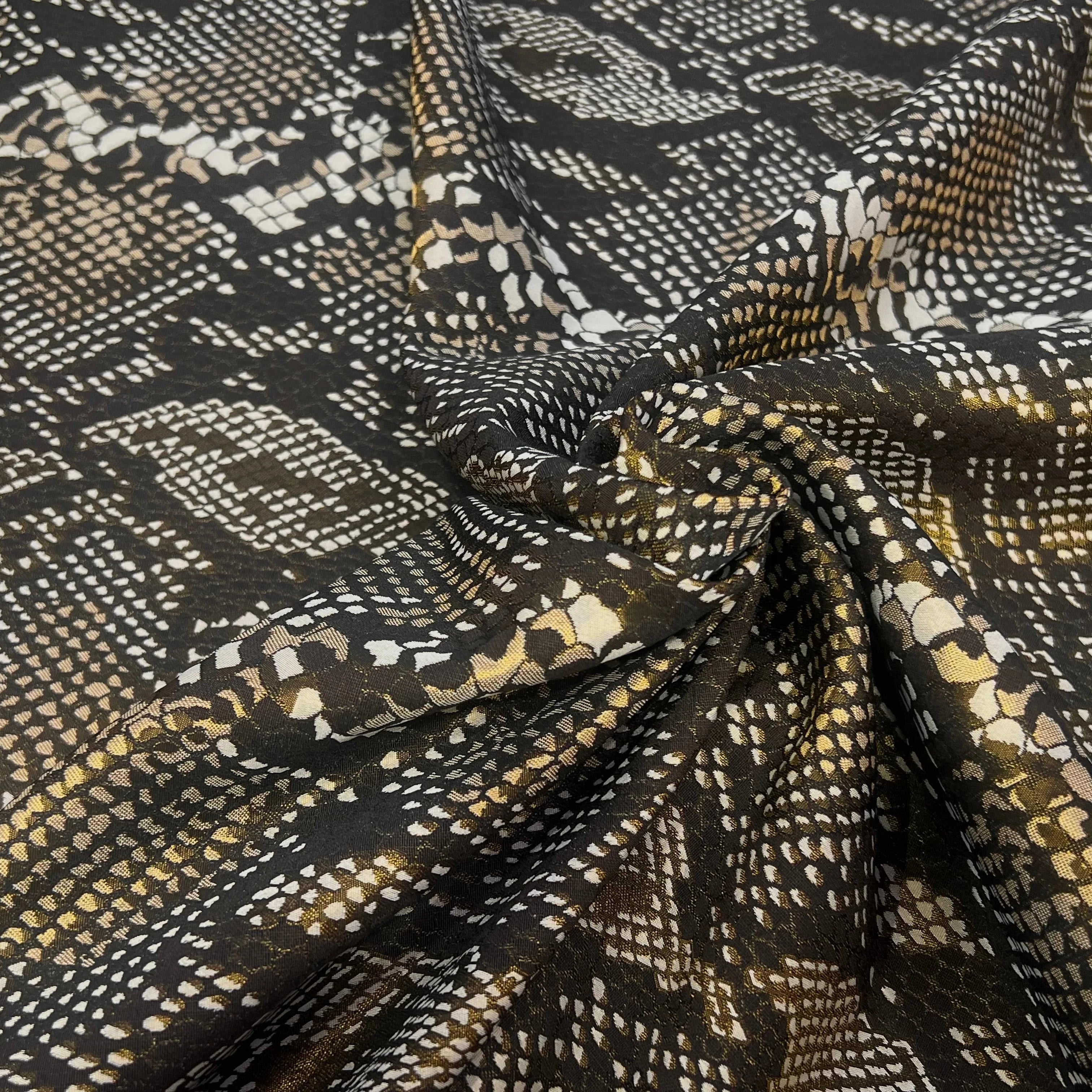 JACUQARD SERPENT DORÉE CUIVRE 19% COTON - My Little Coupon