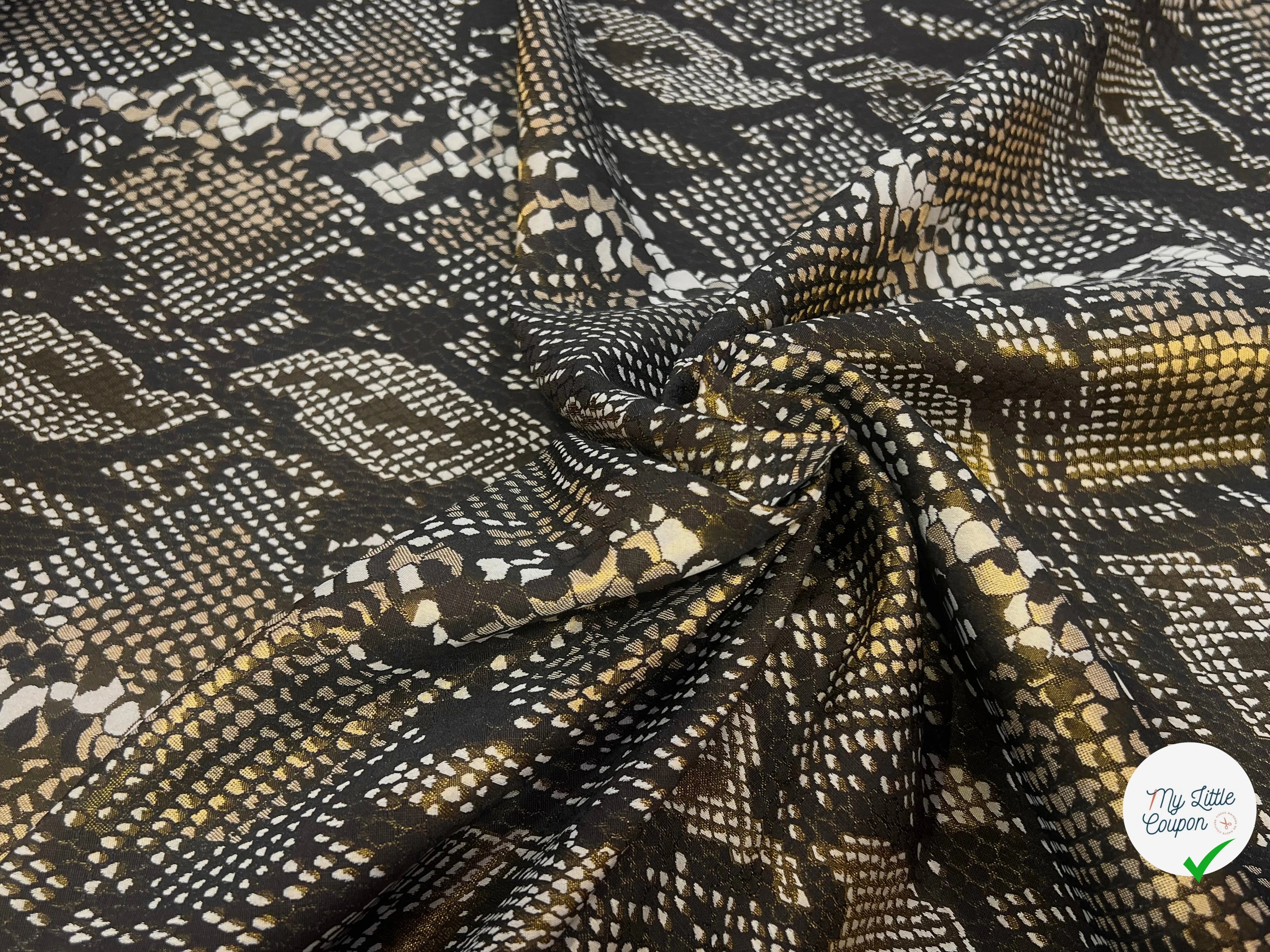 JACUQARD SERPENT DORÉE CUIVRE 19% COTON - My Little Coupon