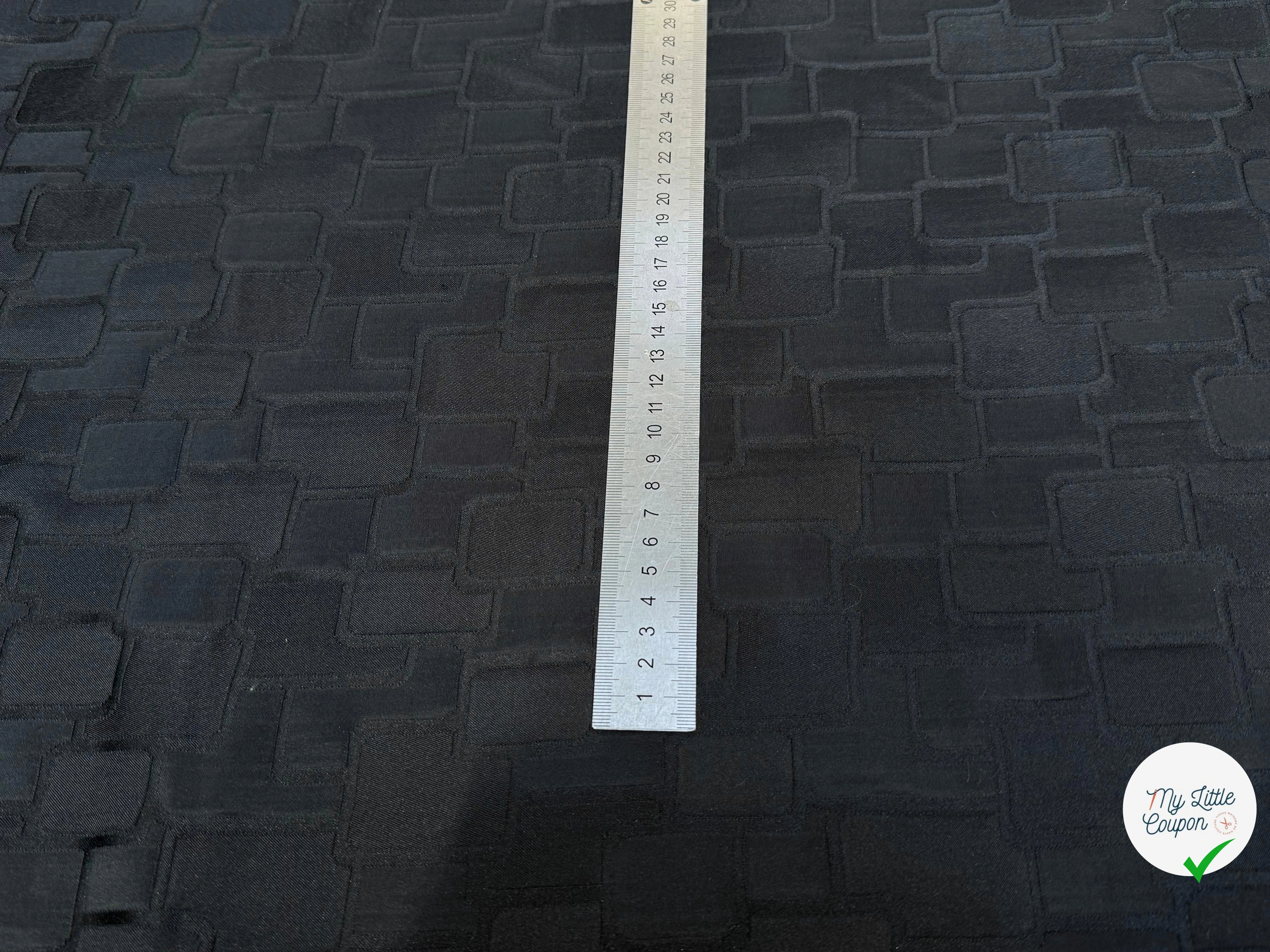 JAQUARD SOUPLE RECTANGLE NOIR - My Little Coupon