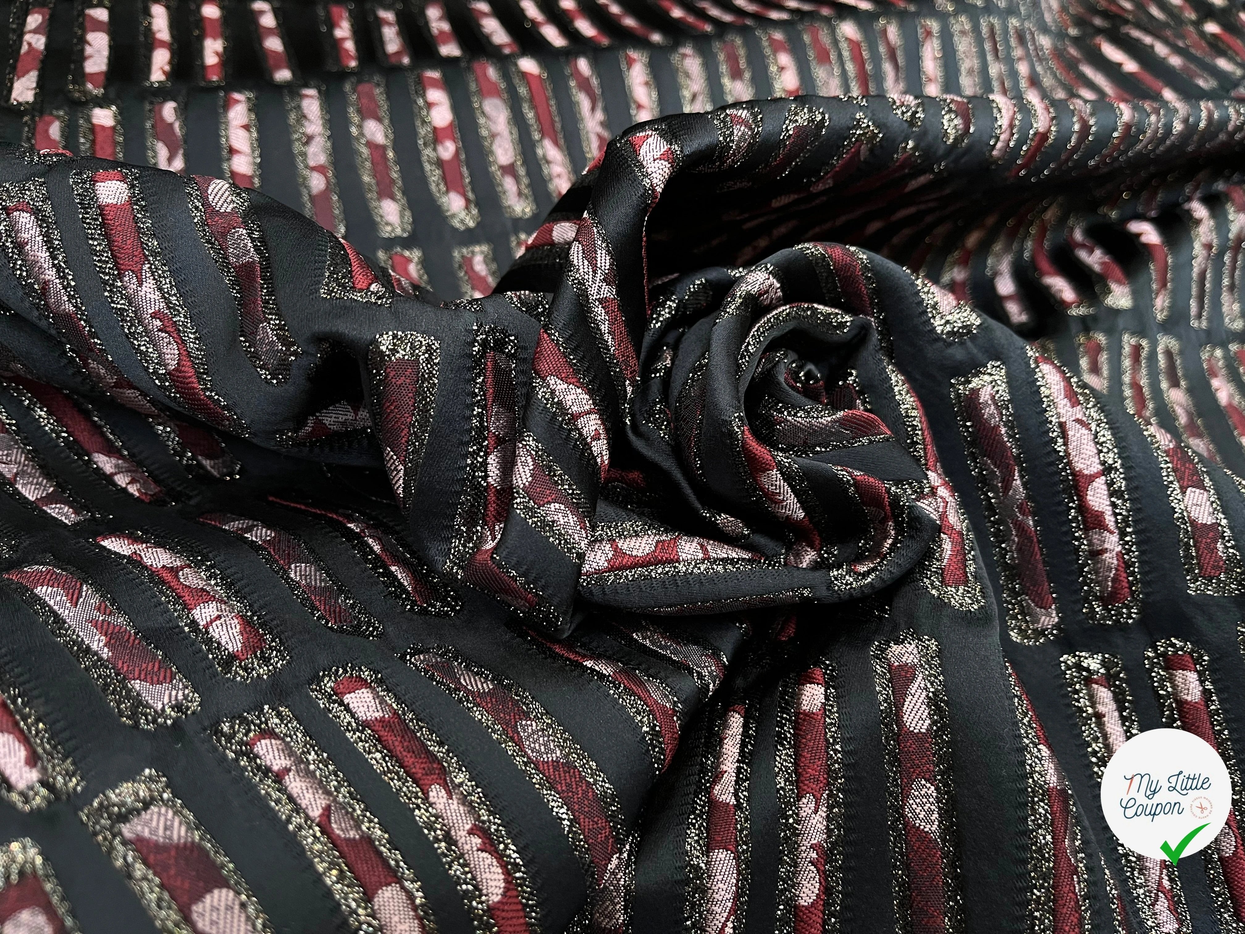 JAQUARD ULTRA CHIC GEOMETRIE VIOLET - My Little Coupon