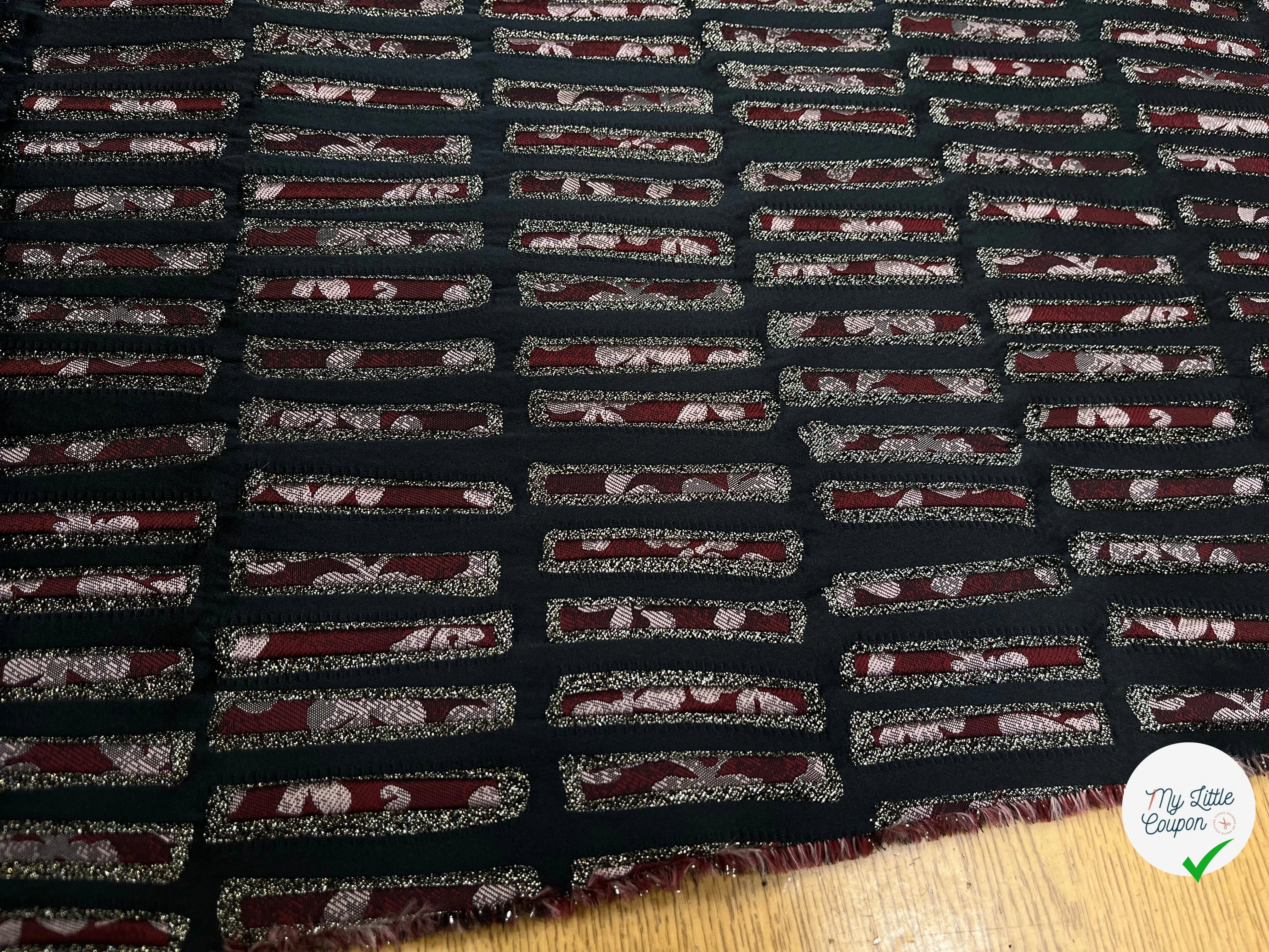 JAQUARD ULTRA CHIC GEOMETRIE VIOLET - My Little Coupon