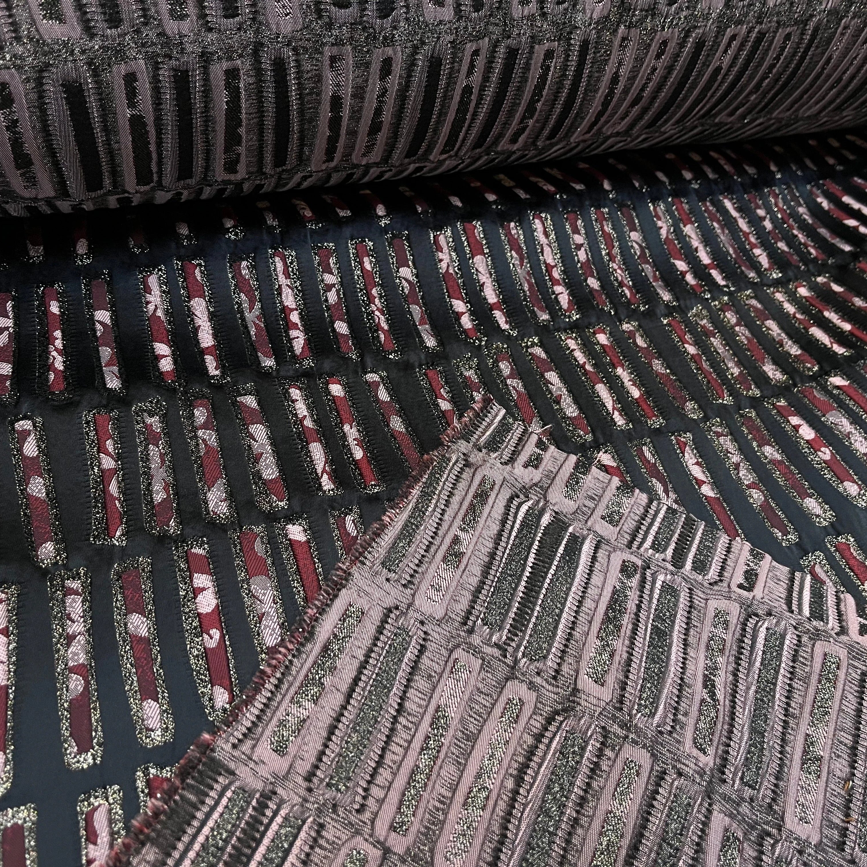 JAQUARD ULTRA CHIC GEOMETRIE VIOLET - My Little Coupon