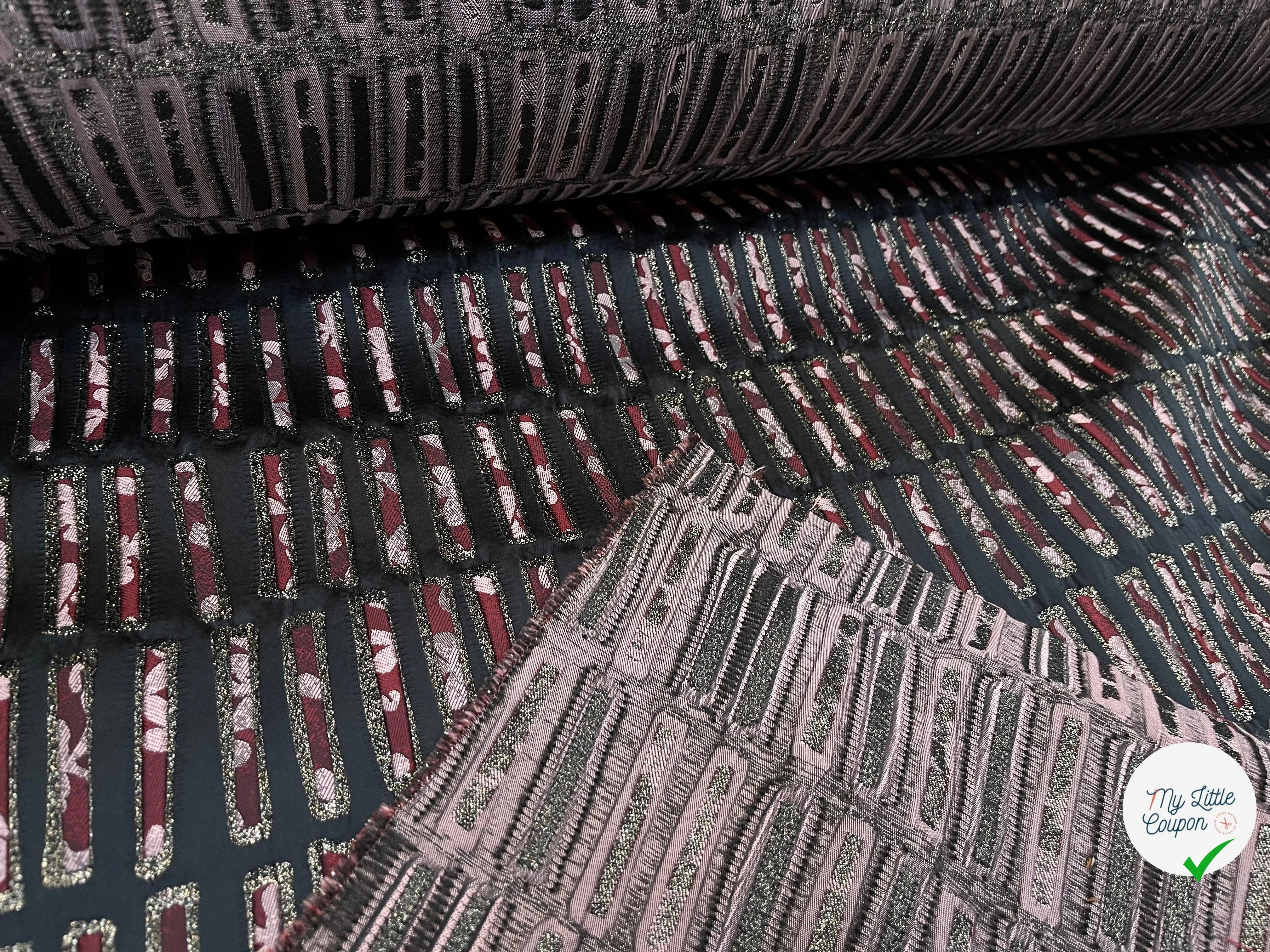 JAQUARD ULTRA CHIC GEOMETRIE VIOLET - My Little Coupon