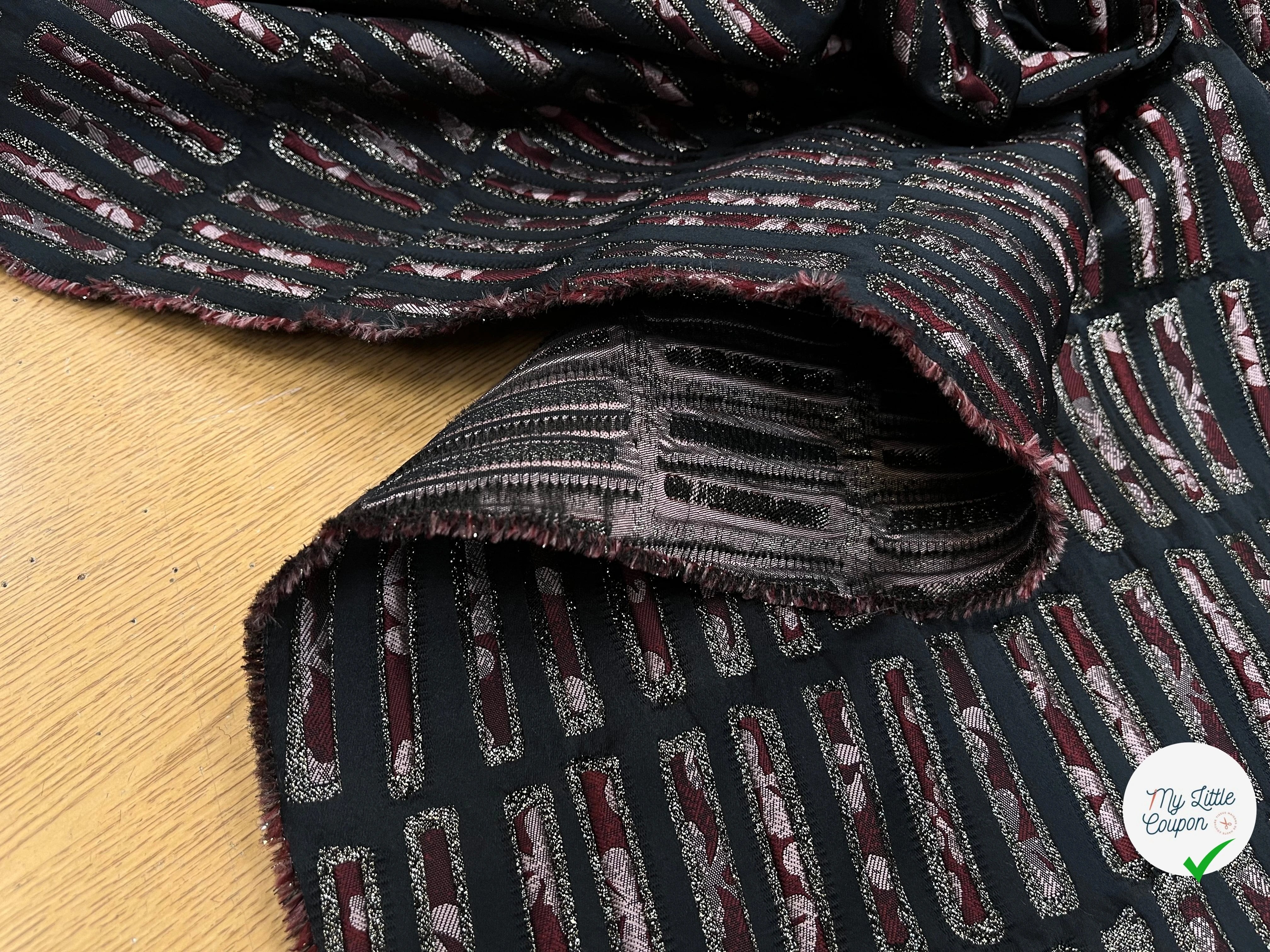 JAQUARD ULTRA CHIC GEOMETRIE VIOLET - My Little Coupon