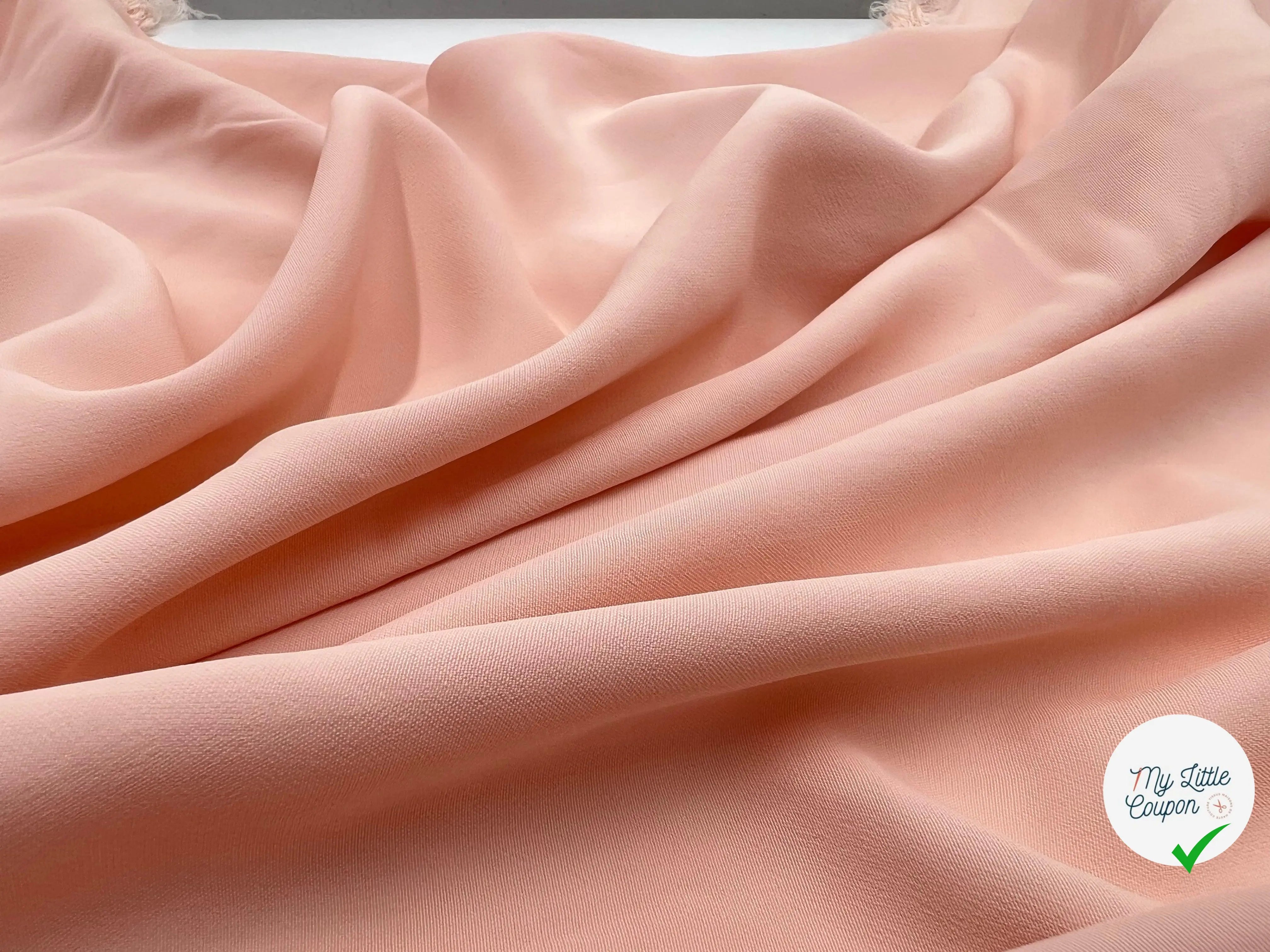 JAVANAISE 100% VISCOSE SAUMON - My Little Coupon - tissu - coudre