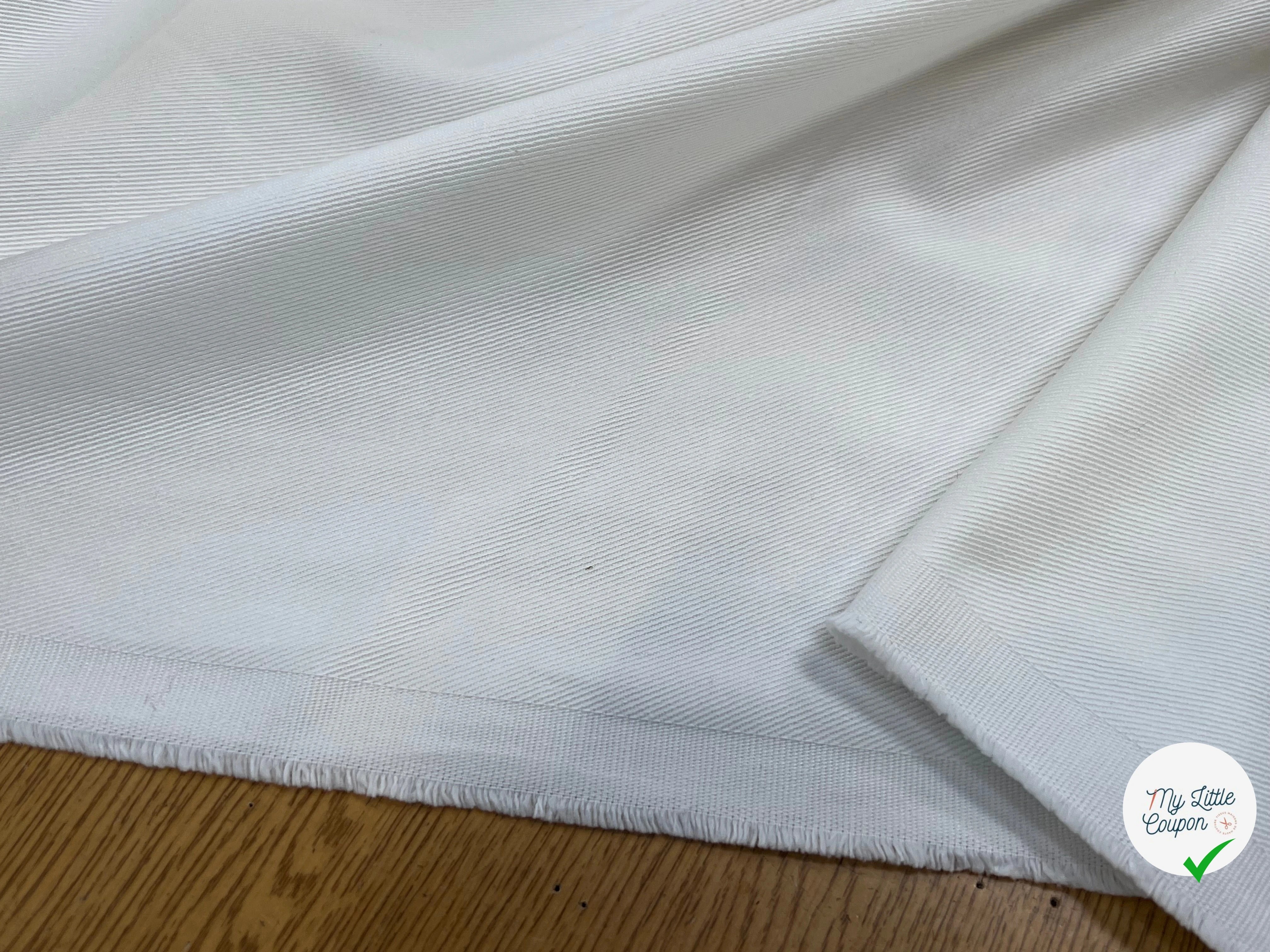 JEAN DENIM PRESTIGE PEIGNÉ SANMERO BLANC 99% COTON LÉGÈREMENT DOUX - My Little Coupon