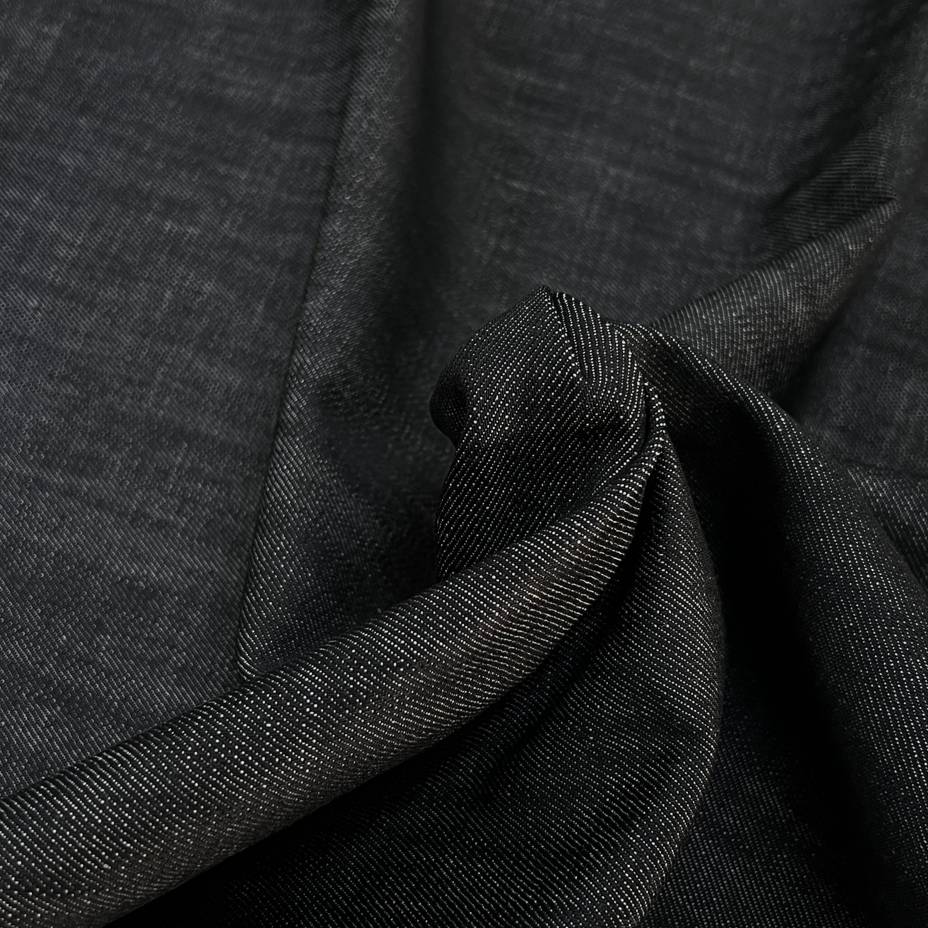 JEAN DENIM PRESTIGE SANMERO NOIR ANTHACITE 99% COTON - My Little Coupon