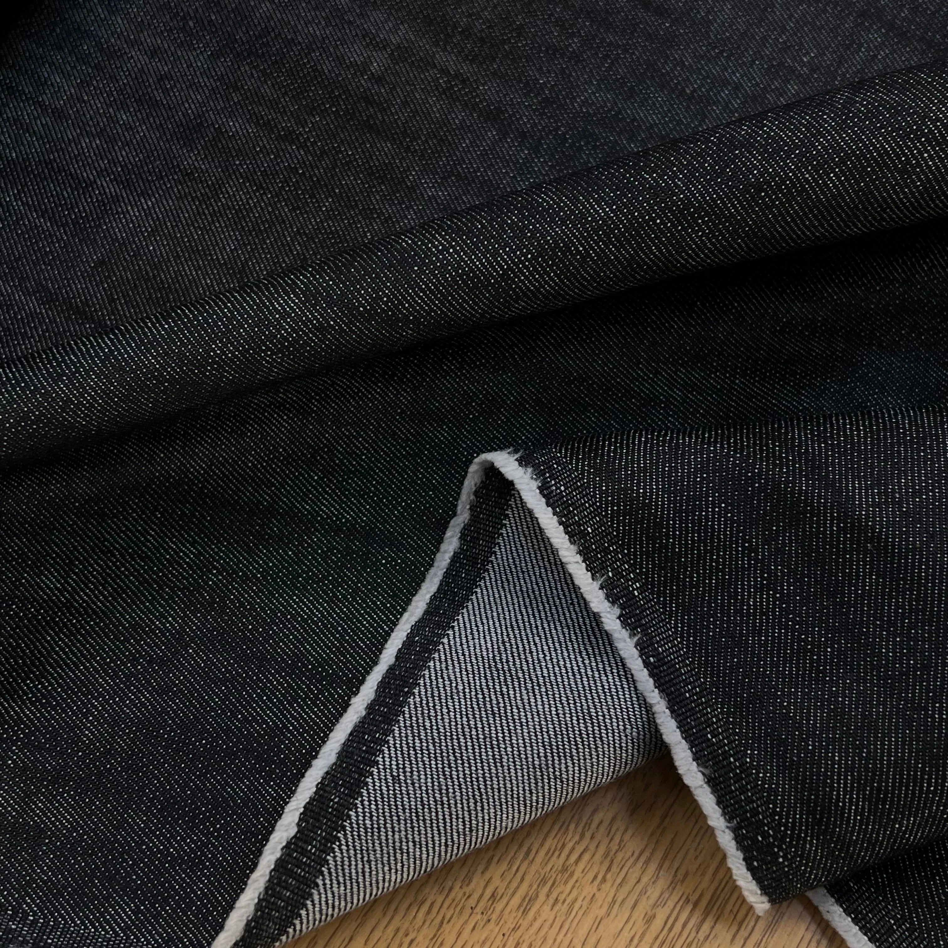 JEAN DENIM PRESTIGE SANMERO NOIR ANTHACITE 99% COTON - My Little Coupon