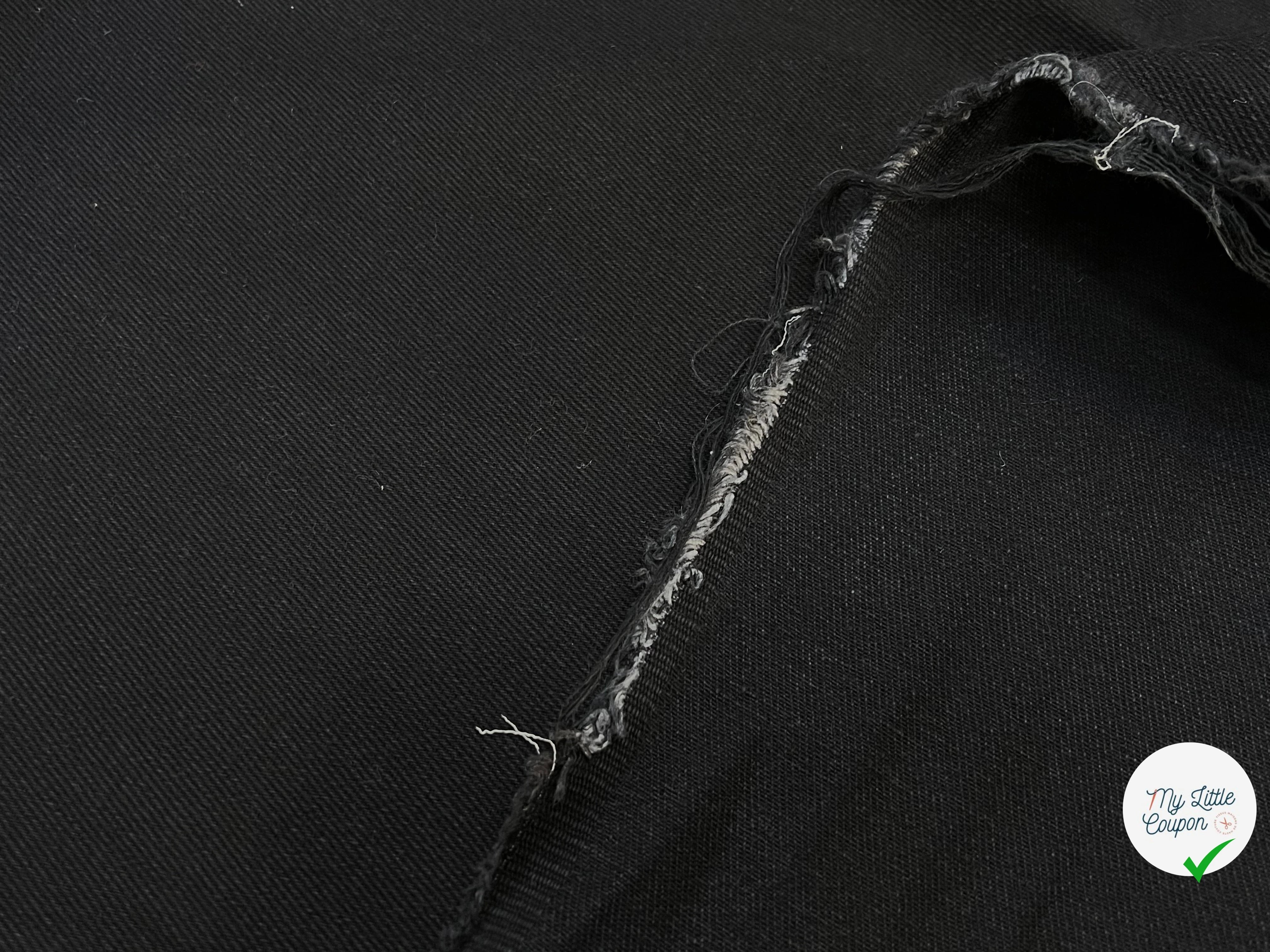 JEAN DENIM PRESTIGE SANMERO NOIR PROFOND 158CM 100% COTON - My Little Coupon