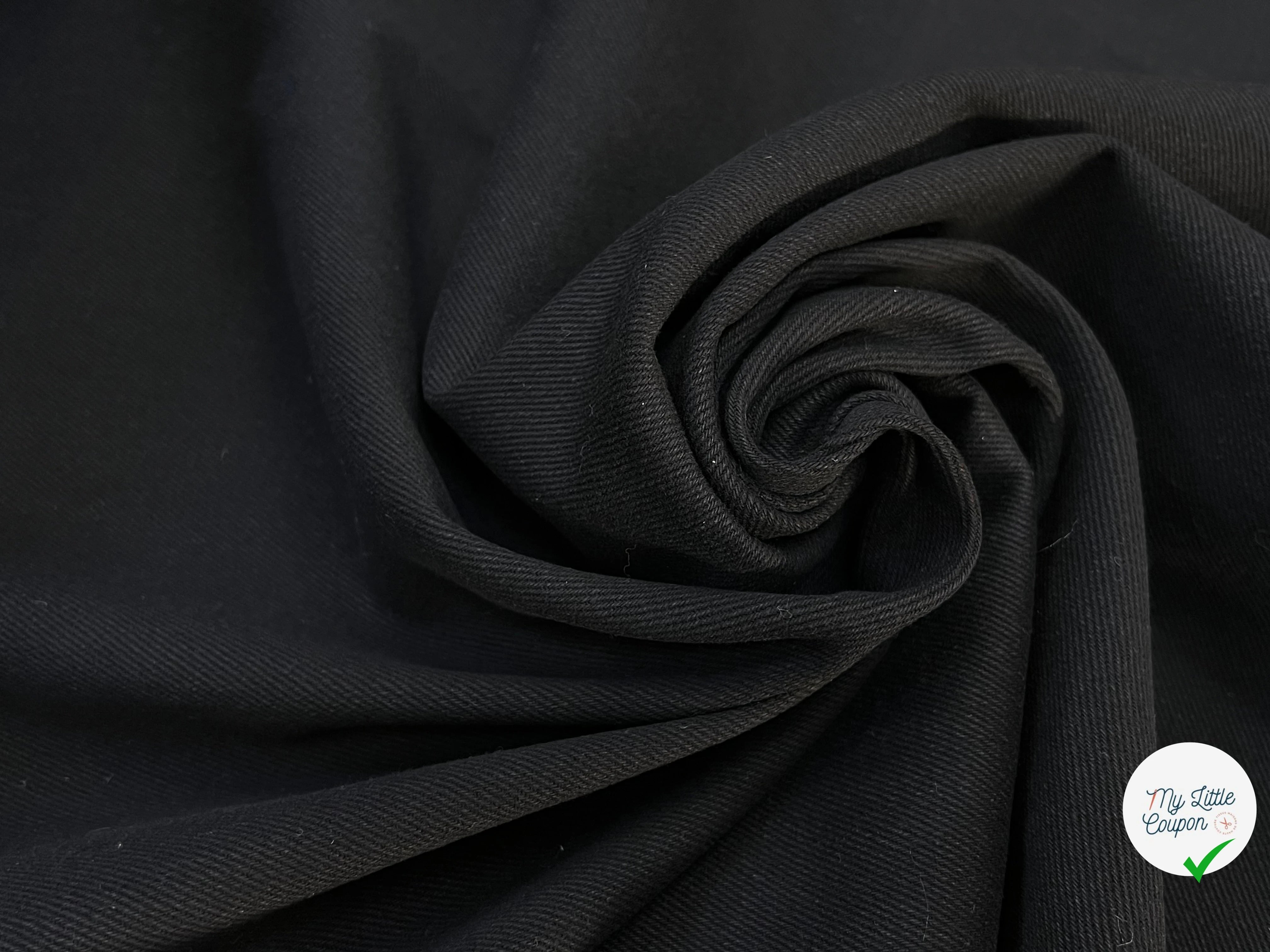 JEAN DENIM PRESTIGE SANMERO NOIR PROFOND 158CM 100% COTON - My Little Coupon