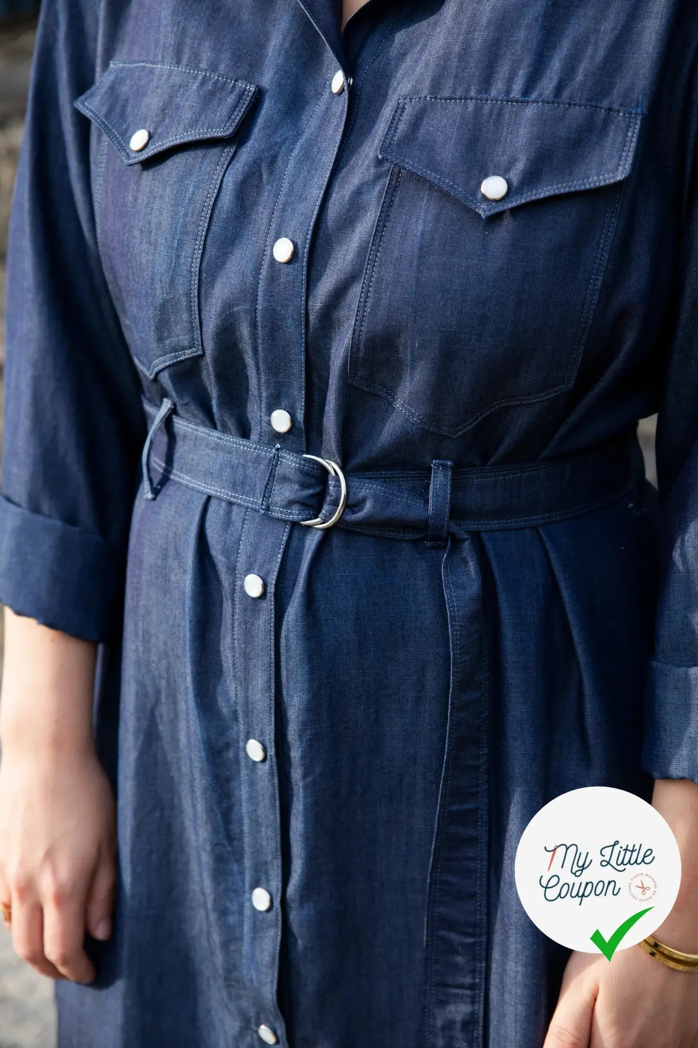 JEAN LYOCELL UNI BLEU FONCÉ - My Little Coupon