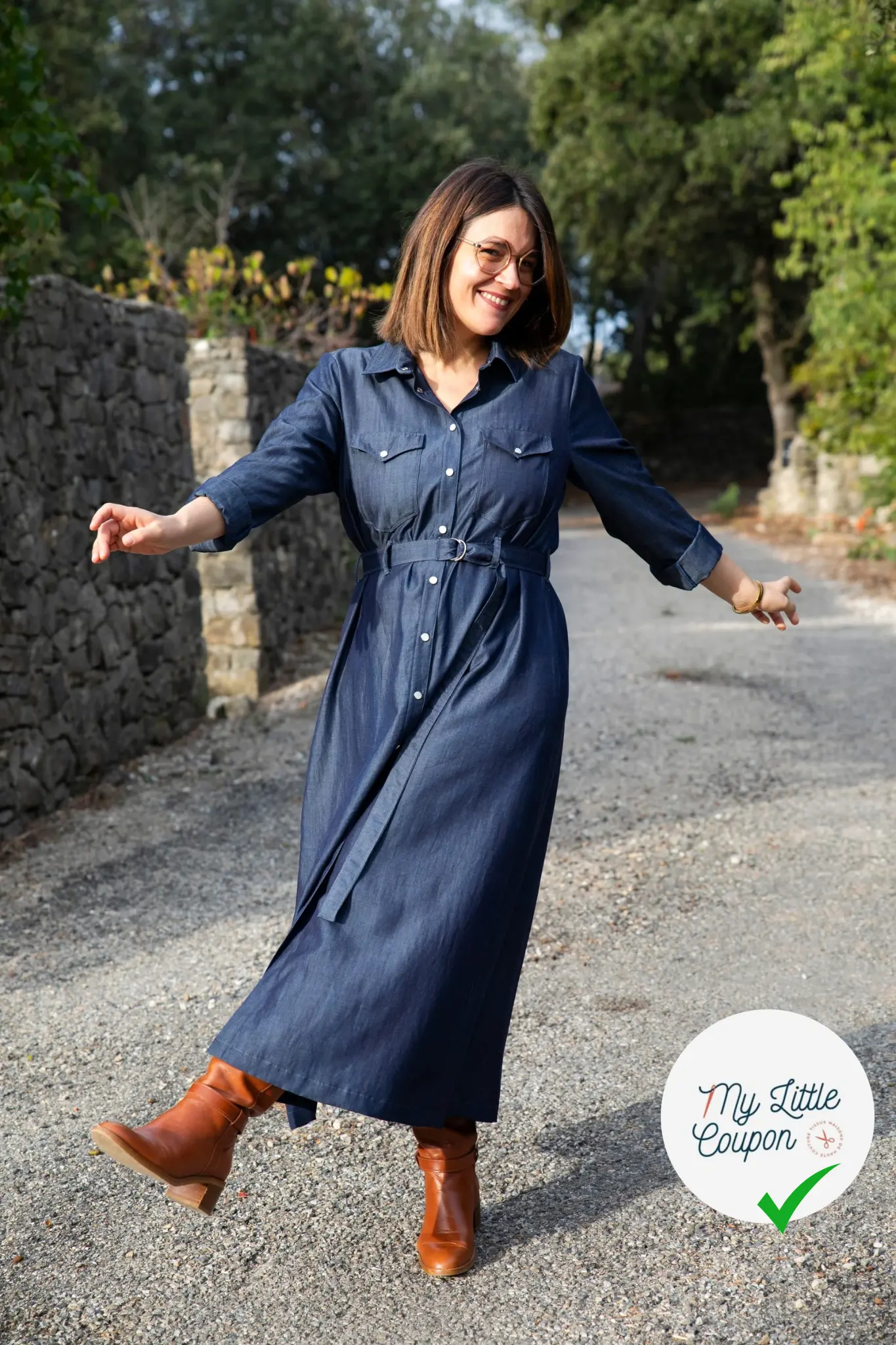 JEAN LYOCELL UNI BLEU FONCÉ - My Little Coupon