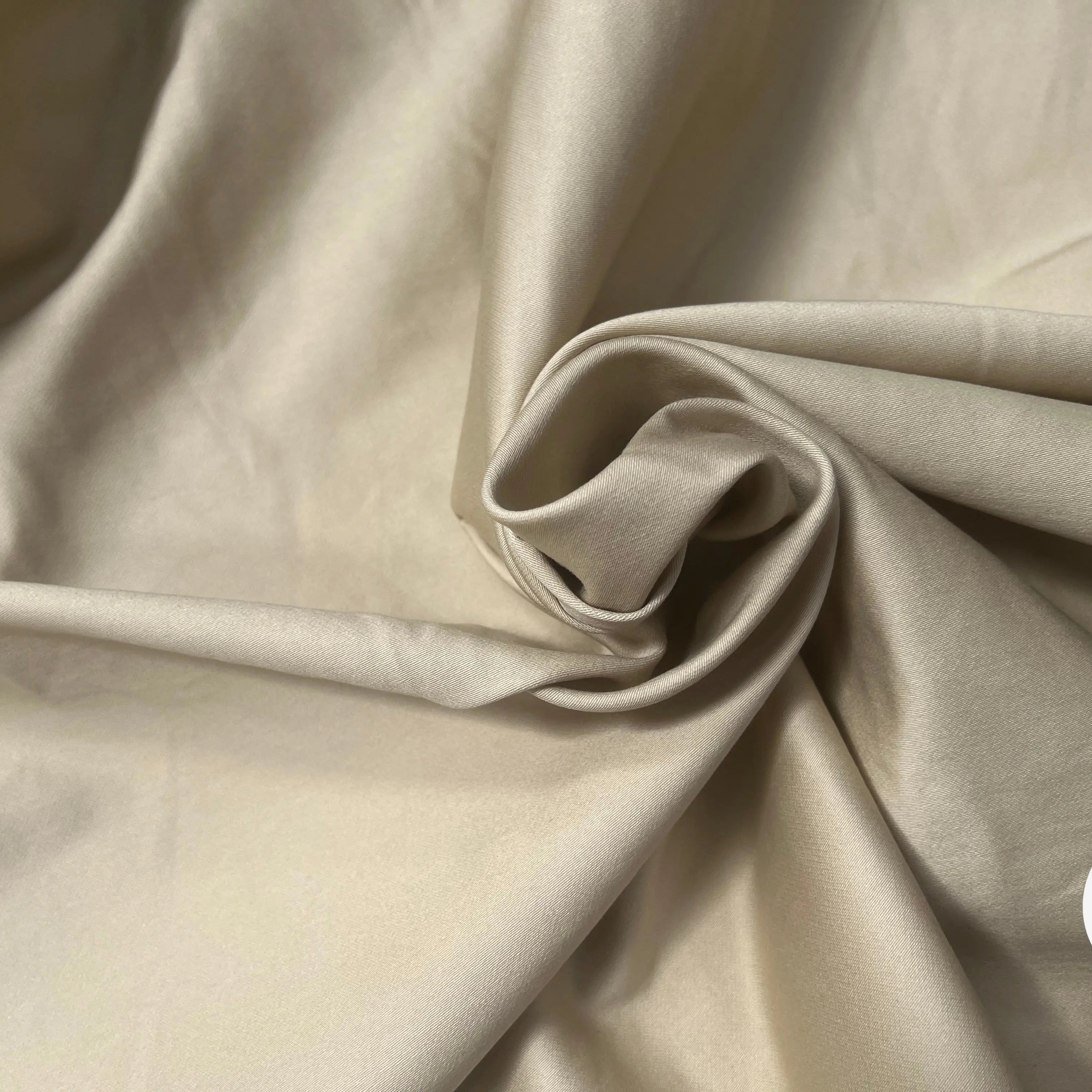 JEAN STRETCH TAUPE UNI LÉGÈREMENT SATINÉ - My Little Coupon