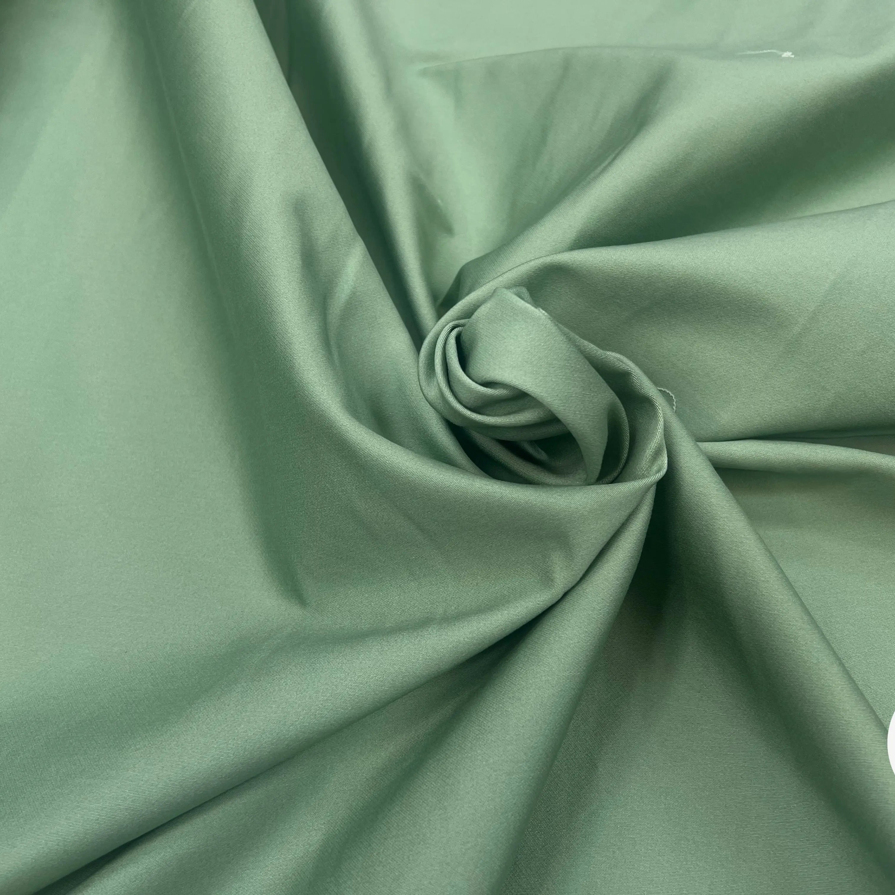 JEAN STRETCH VIEUX VERT UNI AMANDE LÉGÈREMENT SATINÉ - My Little Coupon