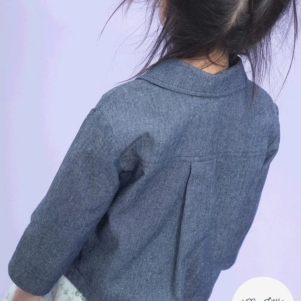 JEANS PRÉ-LAVÉ BLEU MARINE 100% COTON - My Little Coupon
