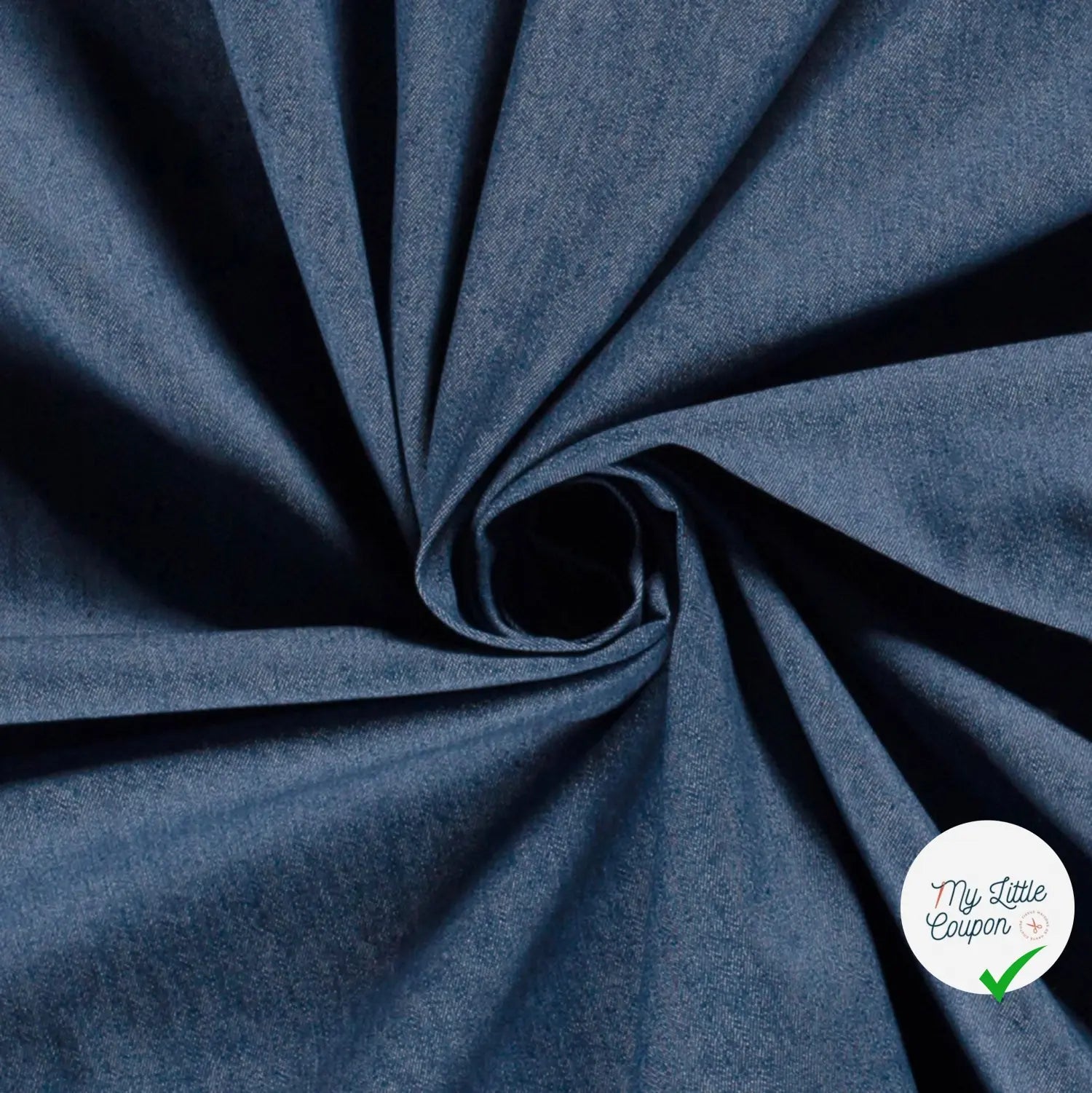JEANS TISSU UNICOLORE INDIGO - My Little Coupon