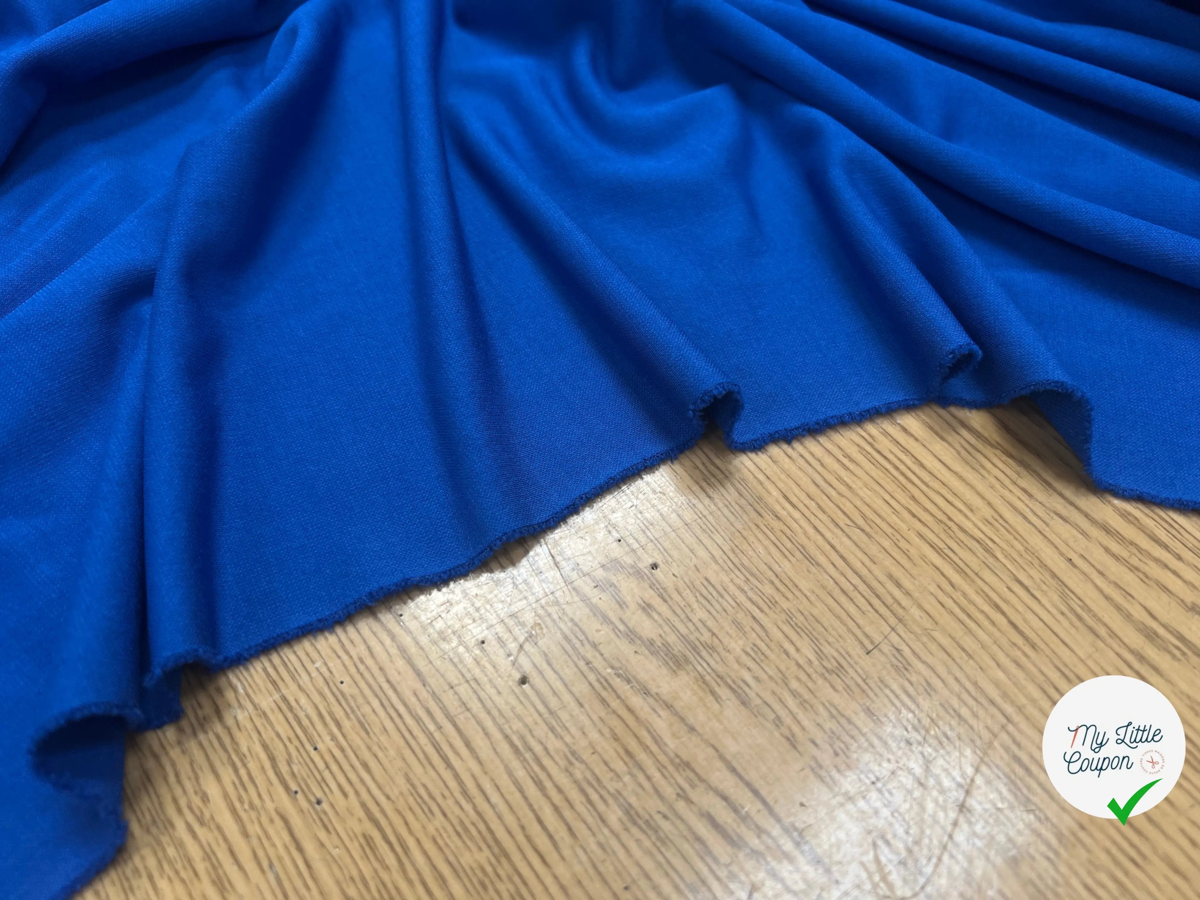 JEREY CREPÉ VISCOSE FROIDE 8% ELASTHANNE BLEU FRANCE - My Little Coupon