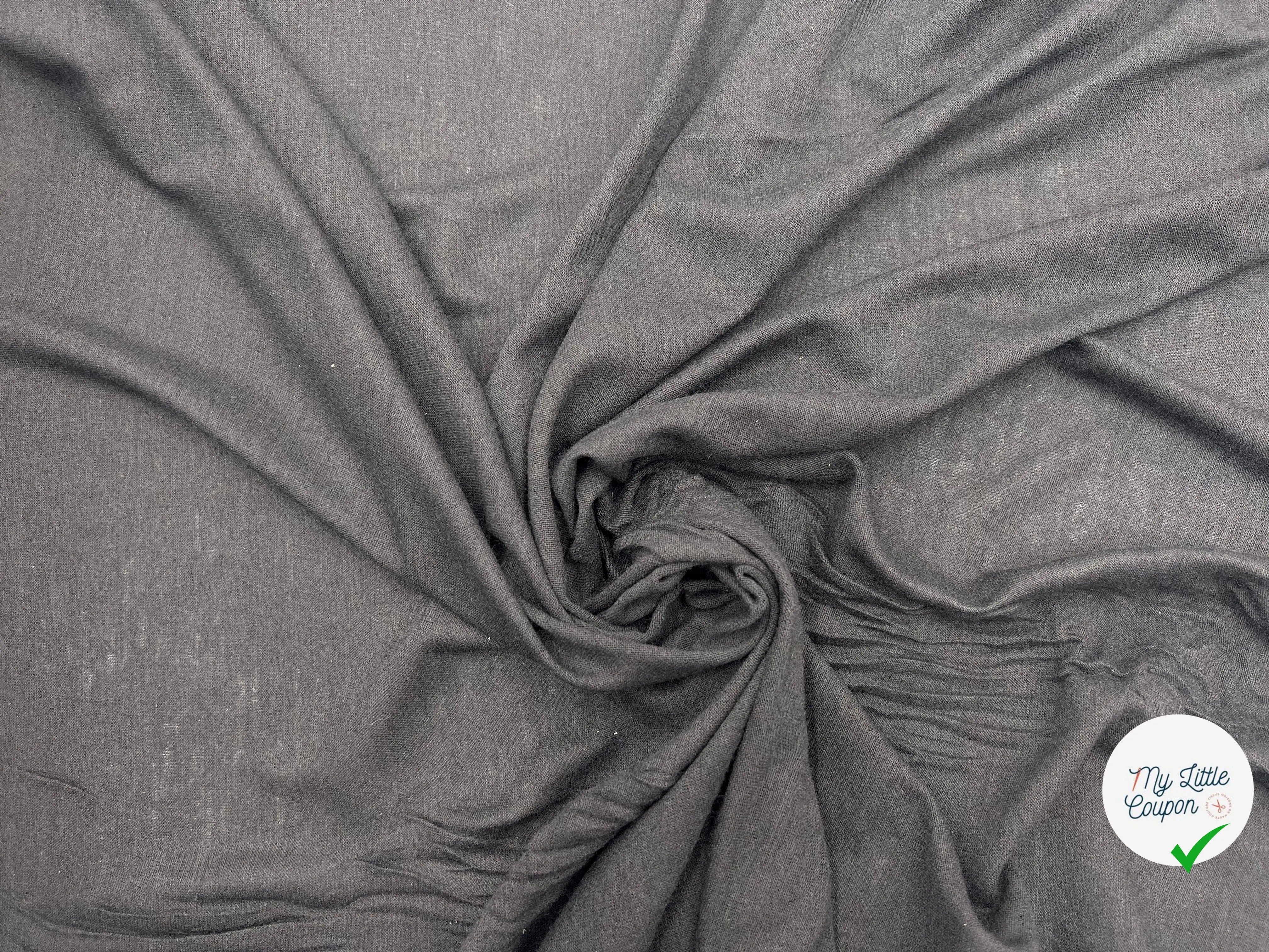 JERSEY ACRYLIQUE BRUN FONCÉ TOUCHER LAINEUX - coupon de tissu de 3 mètres - My Little Coupon - tissu - coudre