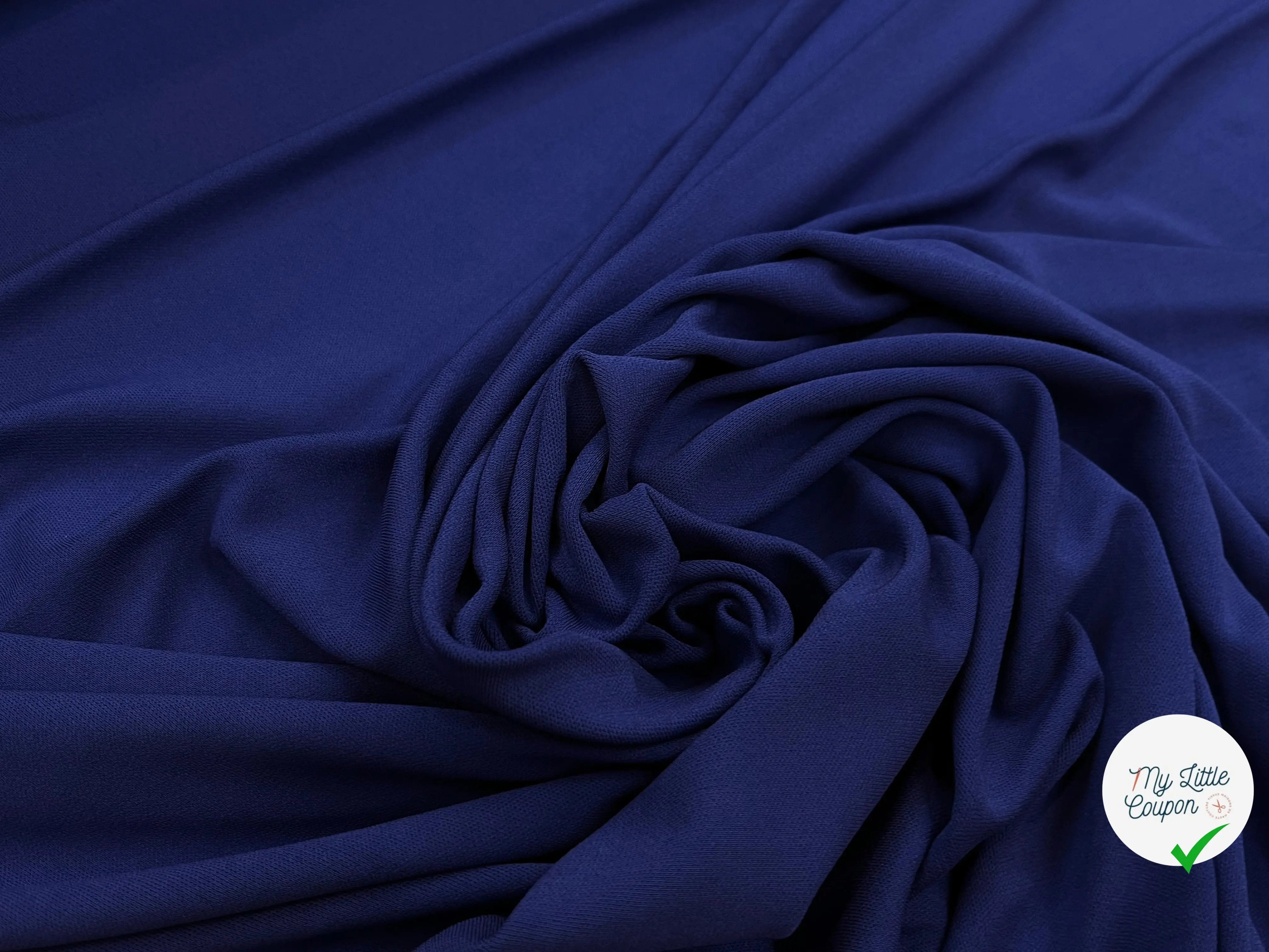 JERSEY ASPECT CRÊPE VISCOSE FROIDE 8% EA BLUE SAPHIR - My Little Coupon
