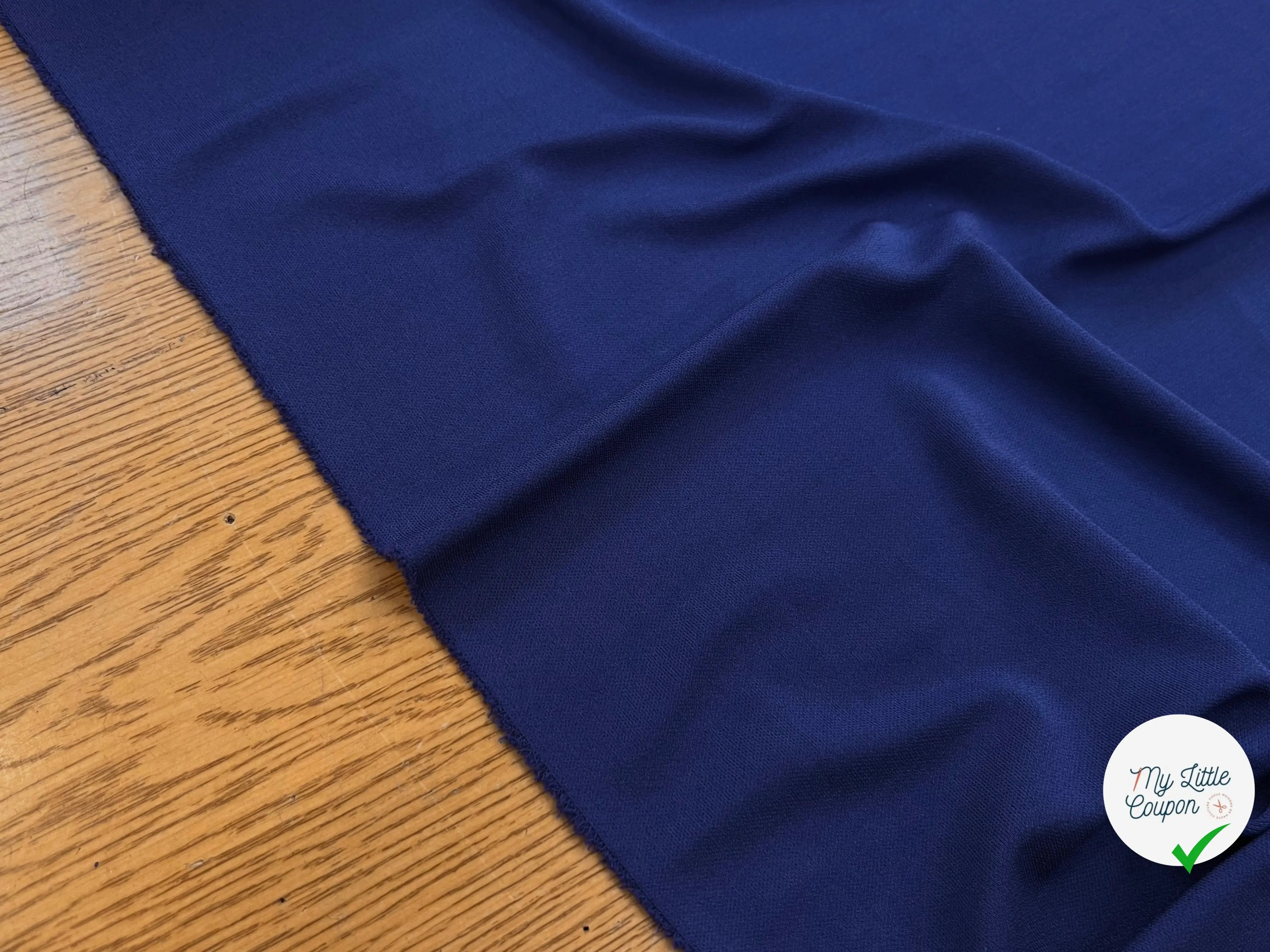 JERSEY ASPECT CRÊPE VISCOSE FROIDE 8% EA BLUE SAPHIR - My Little Coupon