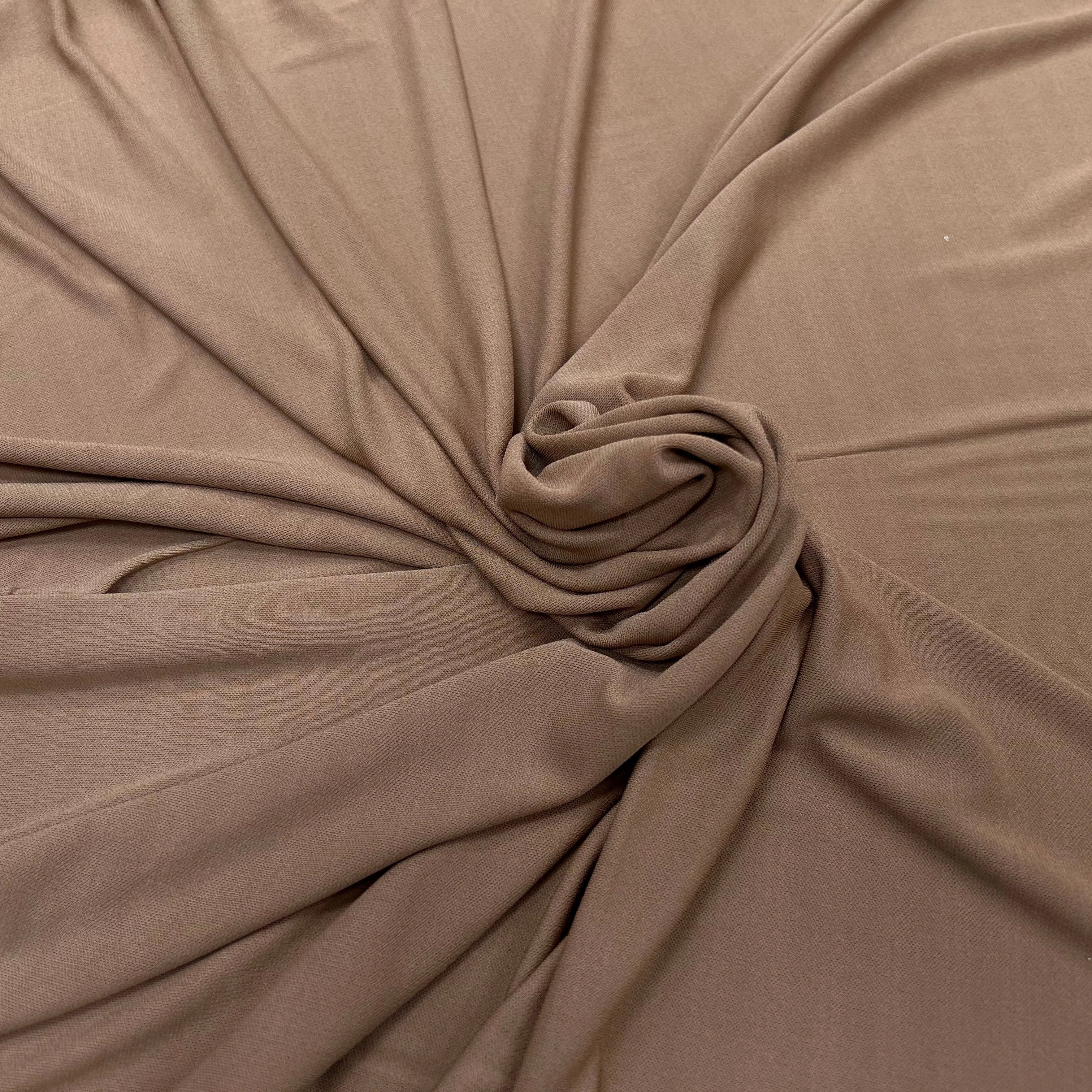 JERSEY ASPECT CRÊPE VISCOSE FROIDE 8% EA CAMEL - My Little Coupon