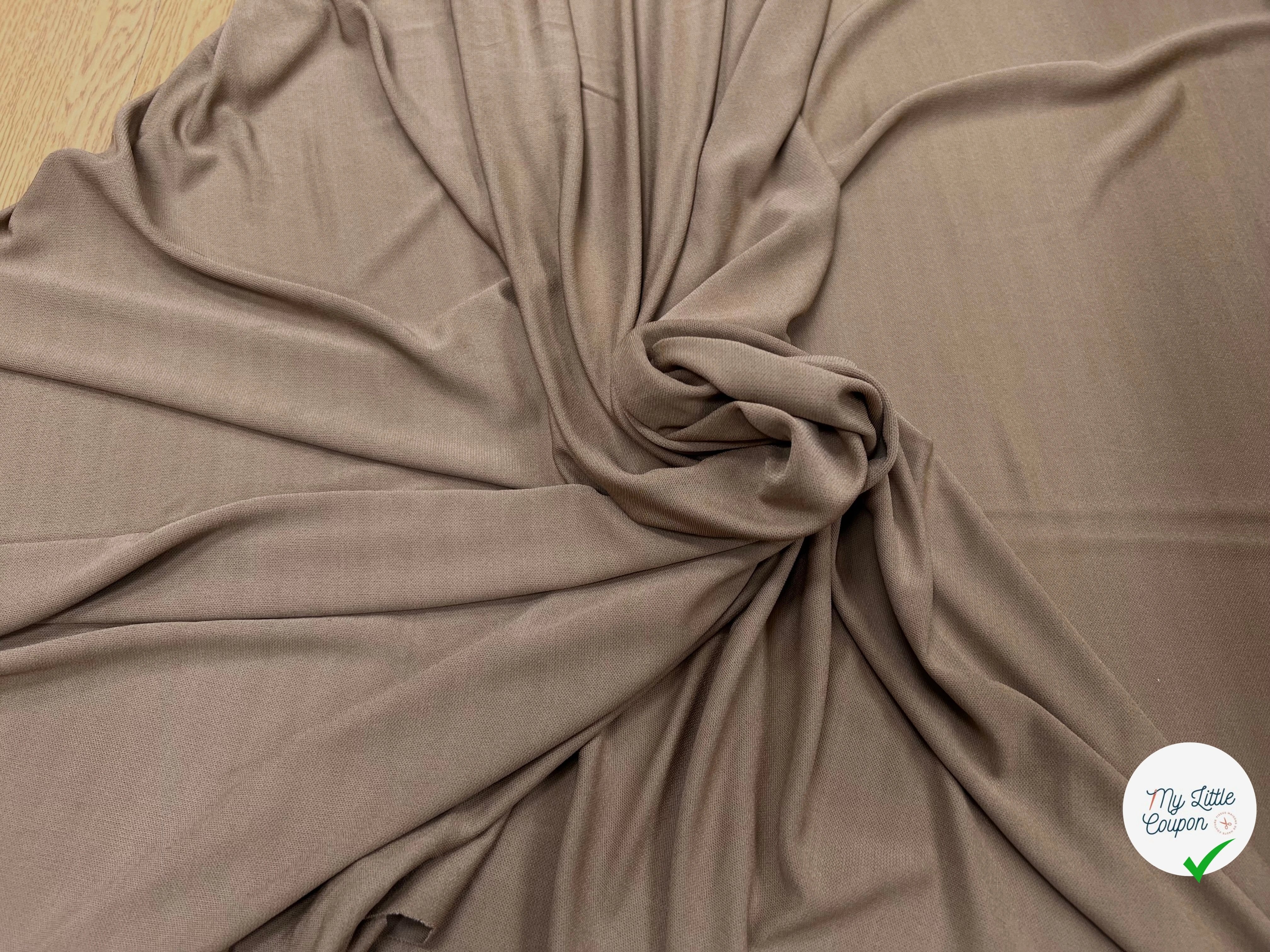 JERSEY ASPECT CRÊPE VISCOSE FROIDE 8% EA CAMEL - My Little Coupon