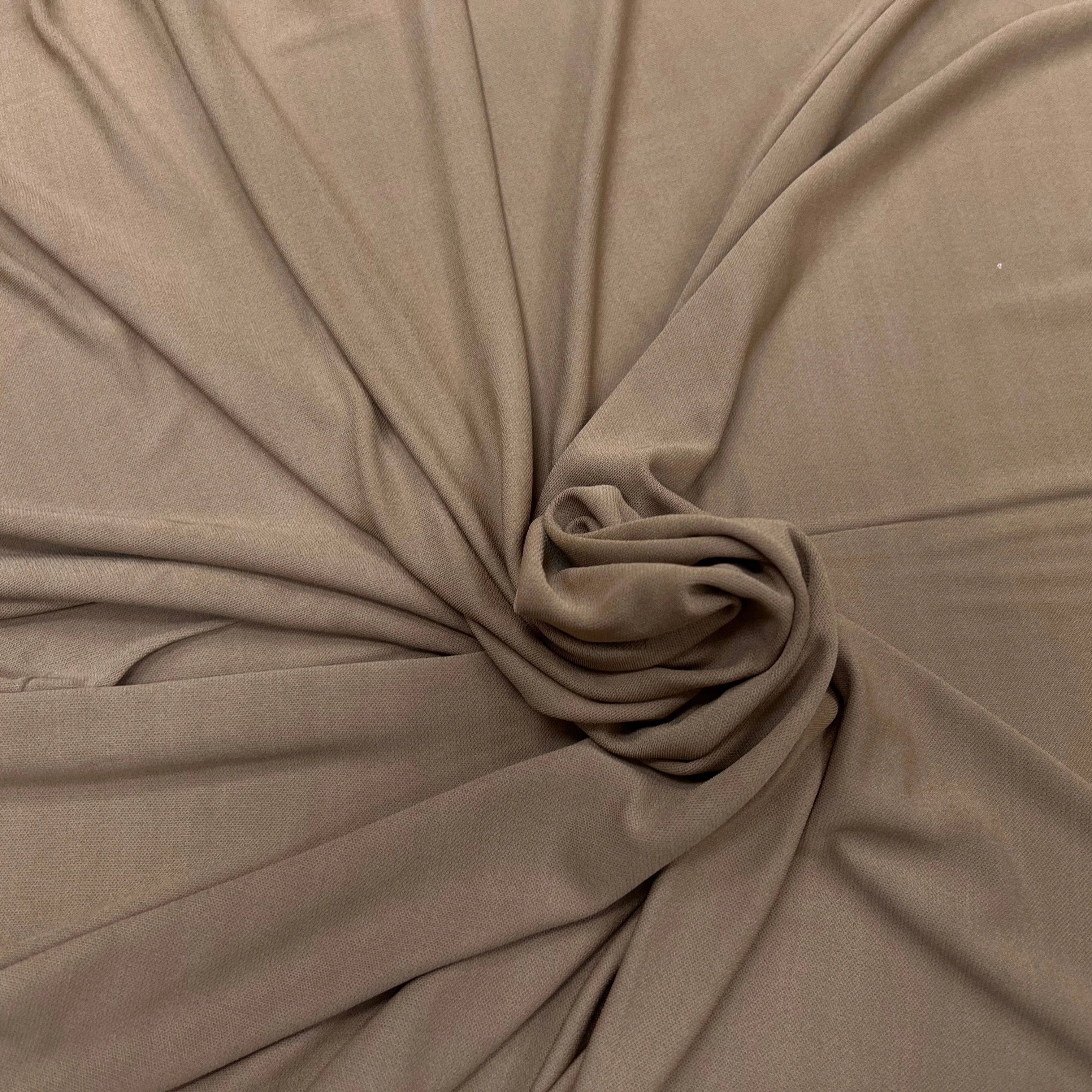 JERSEY ASPECT CRÊPE VISCOSE FROIDE 8% EA CAMEL - My Little Coupon