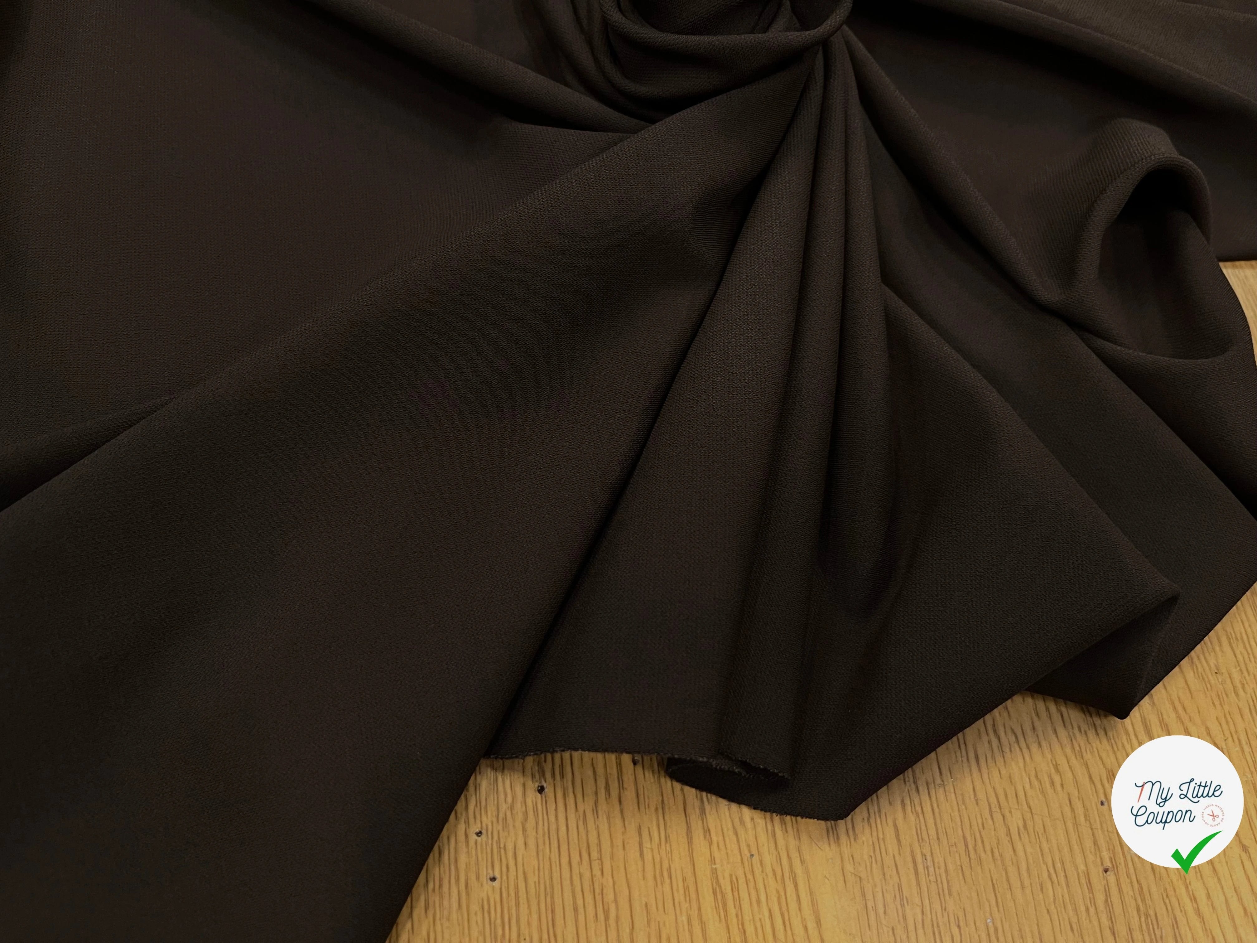 JERSEY ASPECT CRÊPE VISCOSE FROIDE 8% EA COFFEE - My Little Coupon