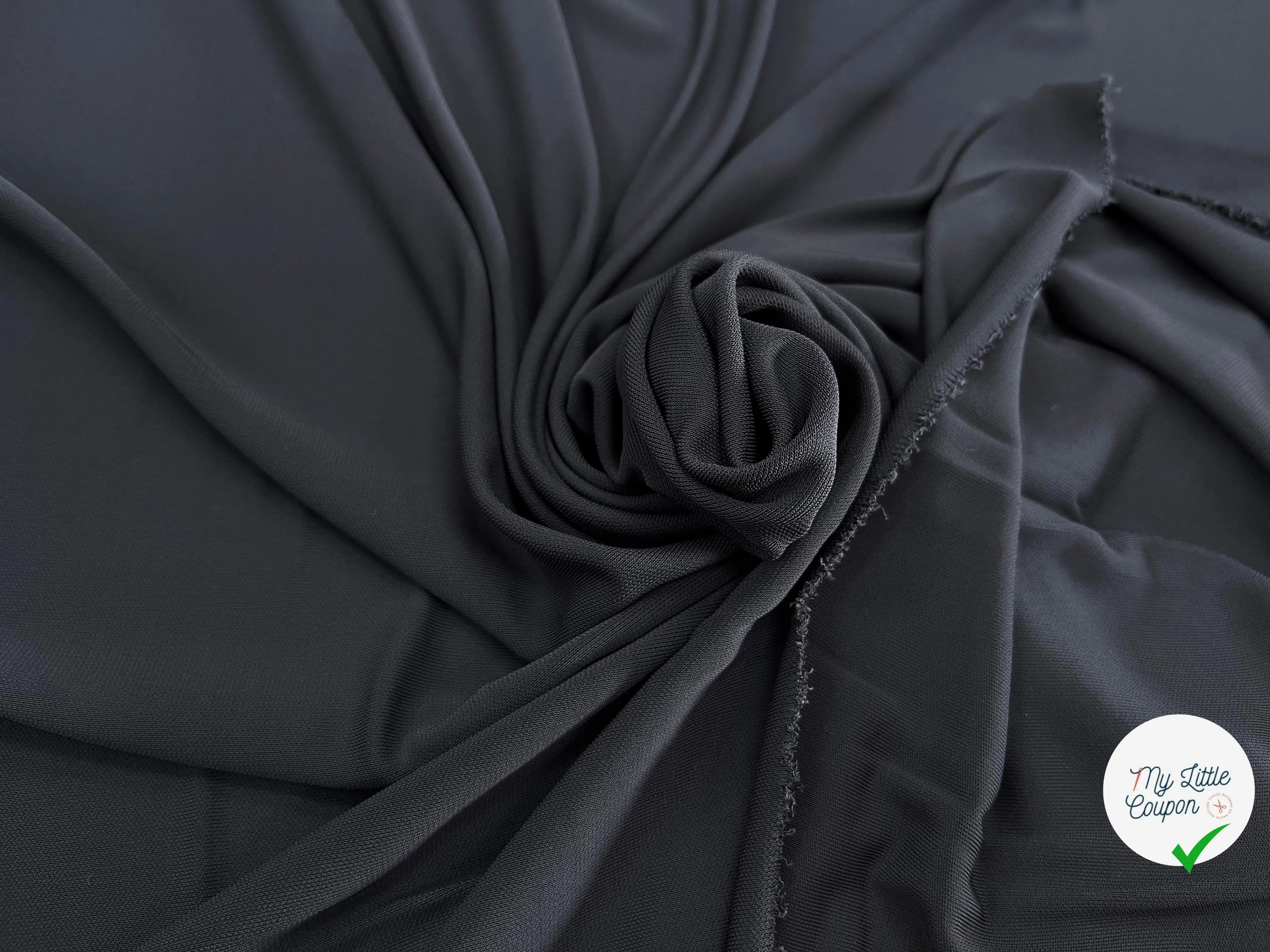 JERSEY ASPECT CRÊPE VISCOSE FROIDE 8% EA OCÉAN BLUE - My Little Coupon