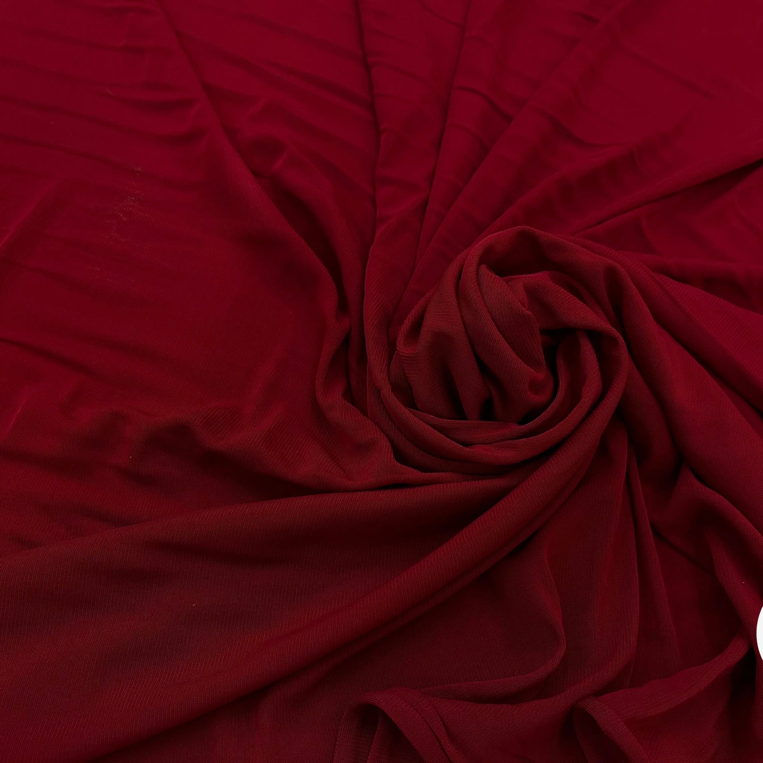 JERSEY ASPECT CRÊPE VISCOSE FROIDE 8% EA ROUGE RUBY - My Little Coupon