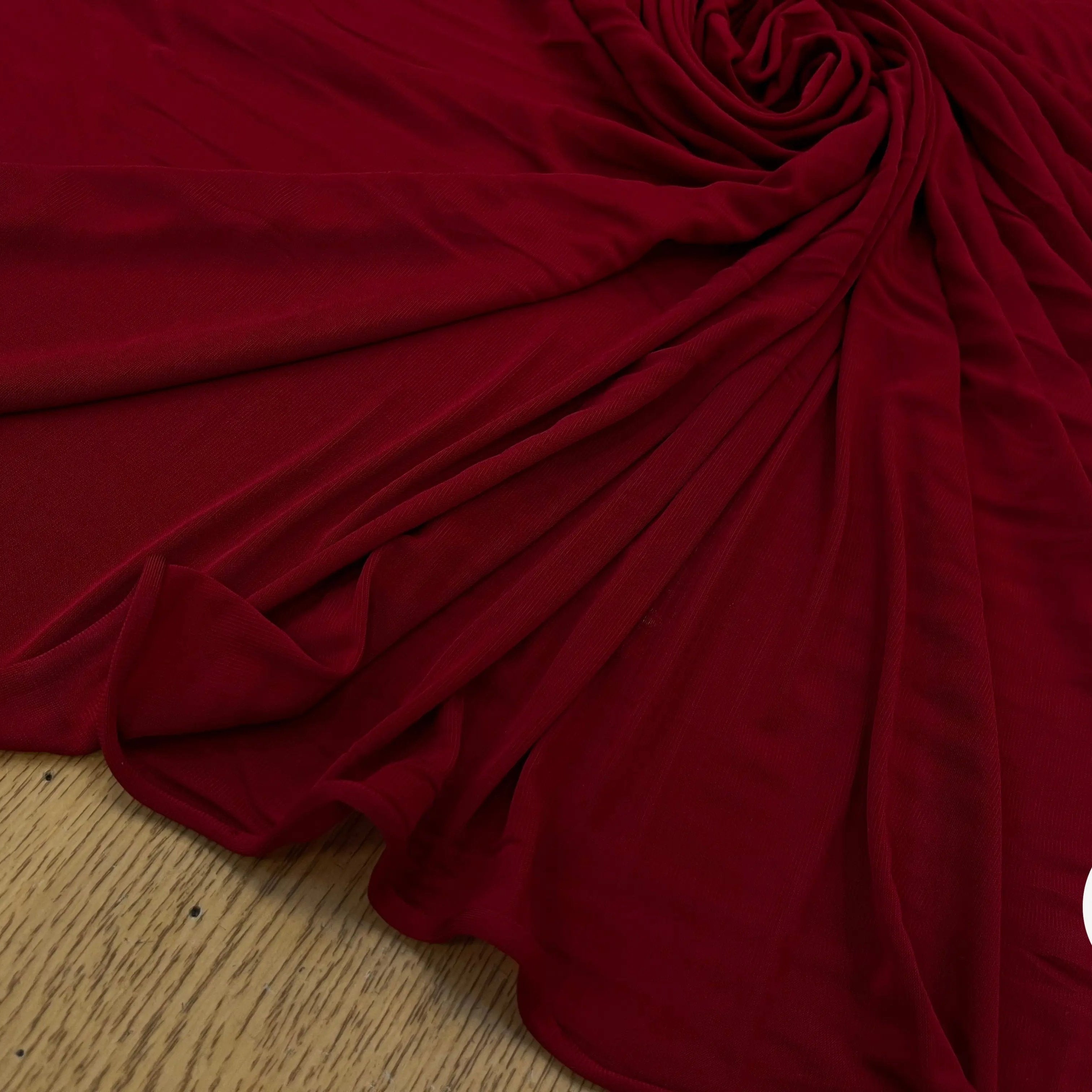 JERSEY ASPECT CRÊPE VISCOSE FROIDE 8% EA ROUGE RUBY - My Little Coupon