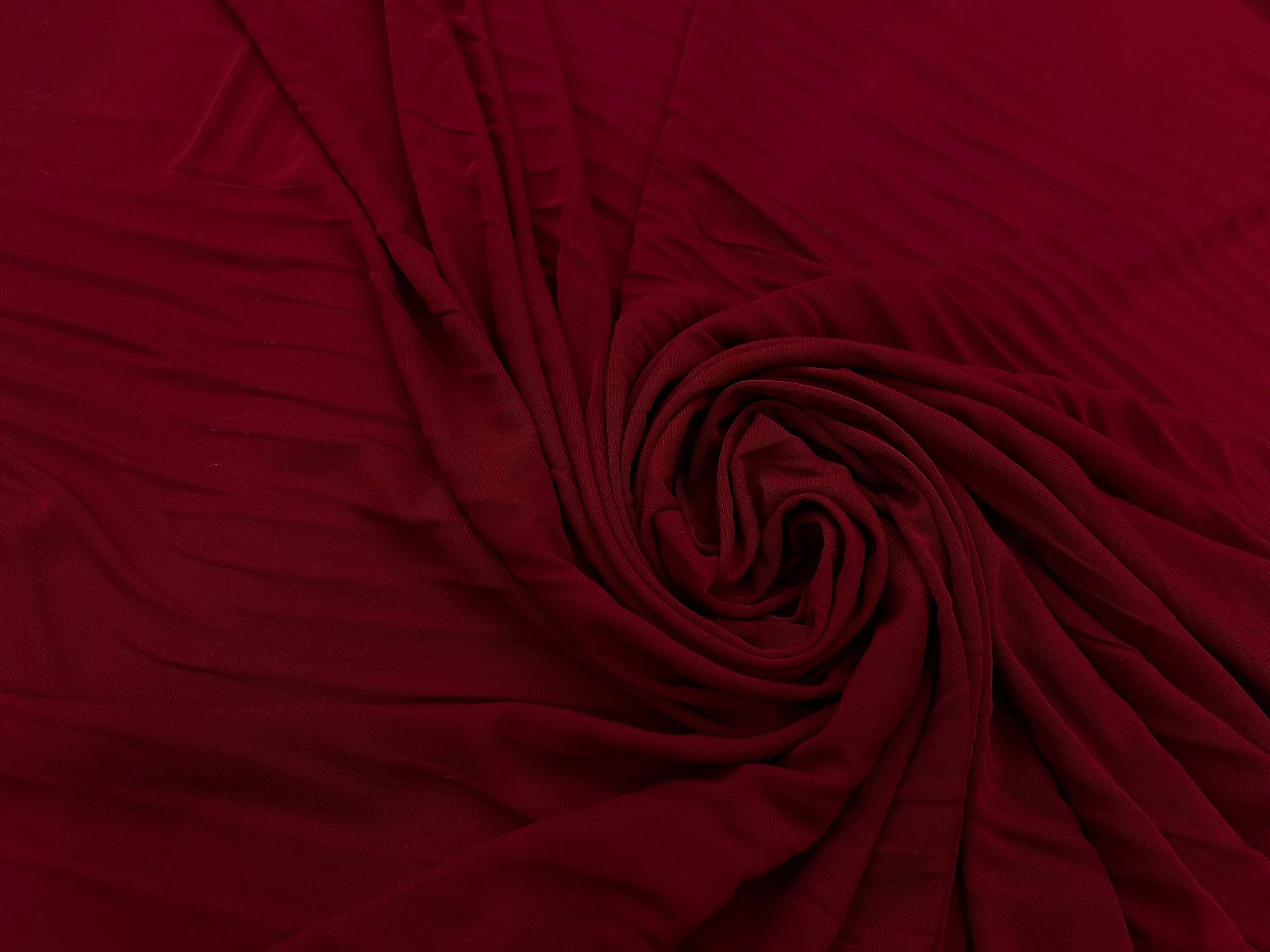 JERSEY ASPECT CRÊPE VISCOSE FROIDE 8% EA ROUGE RUBY - My Little Coupon